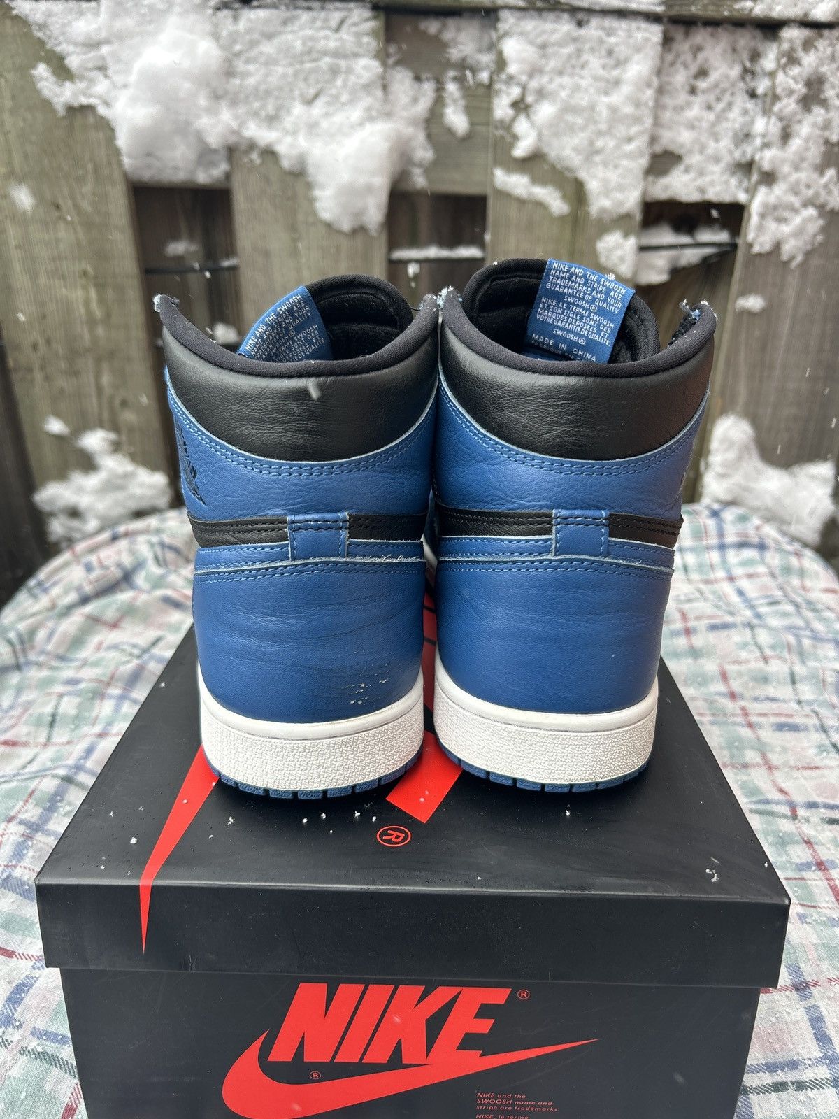 Jordan Brand × Nike Jordan 1 Retro High OG Dark Marina Blue Size US 10 / EU 43 - 3 Thumbnail