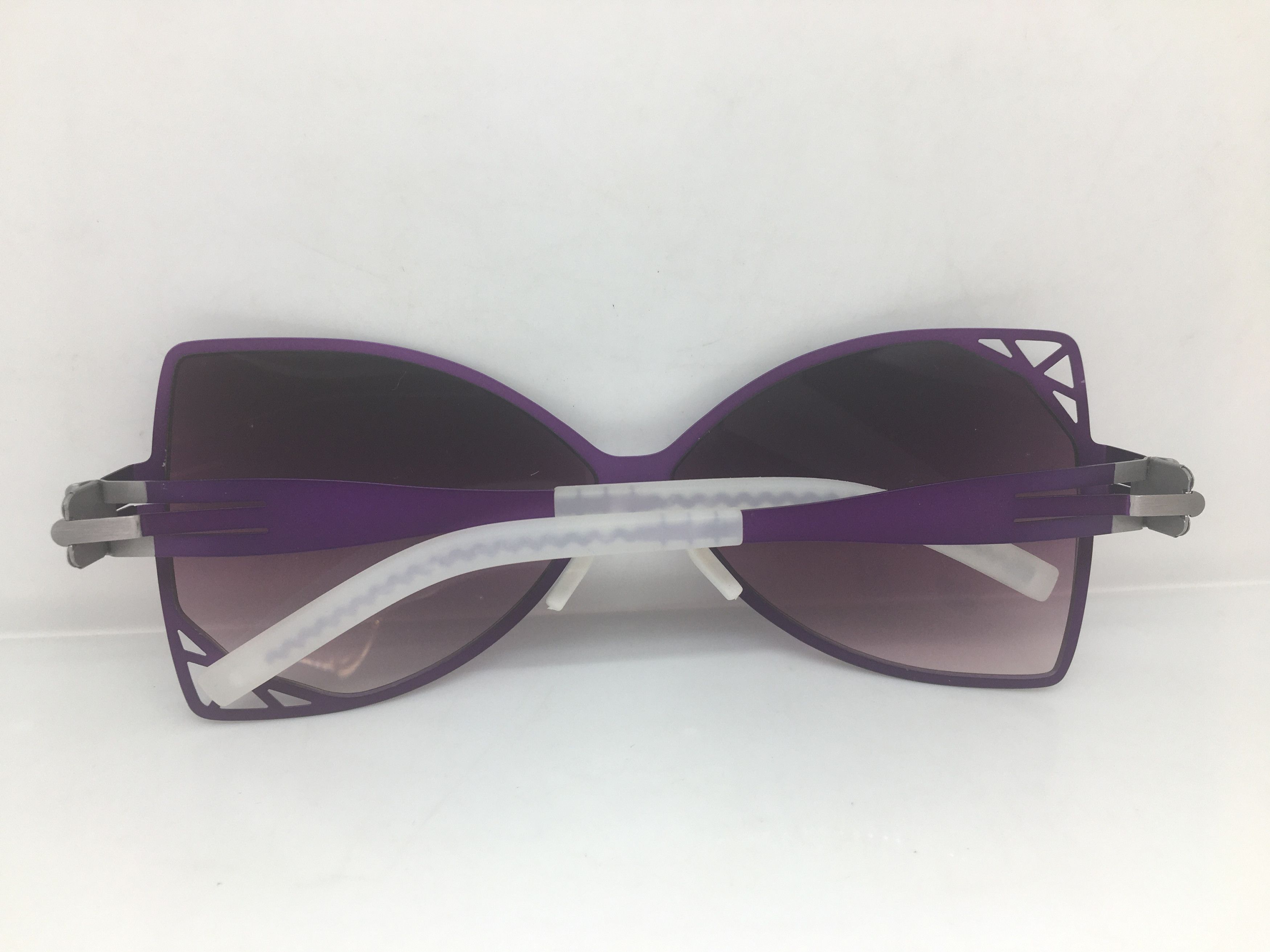 Other Purple Alloy AsymmetricCat Eye Sunglasses Frame Size ONE SIZE - 6 Thumbnail