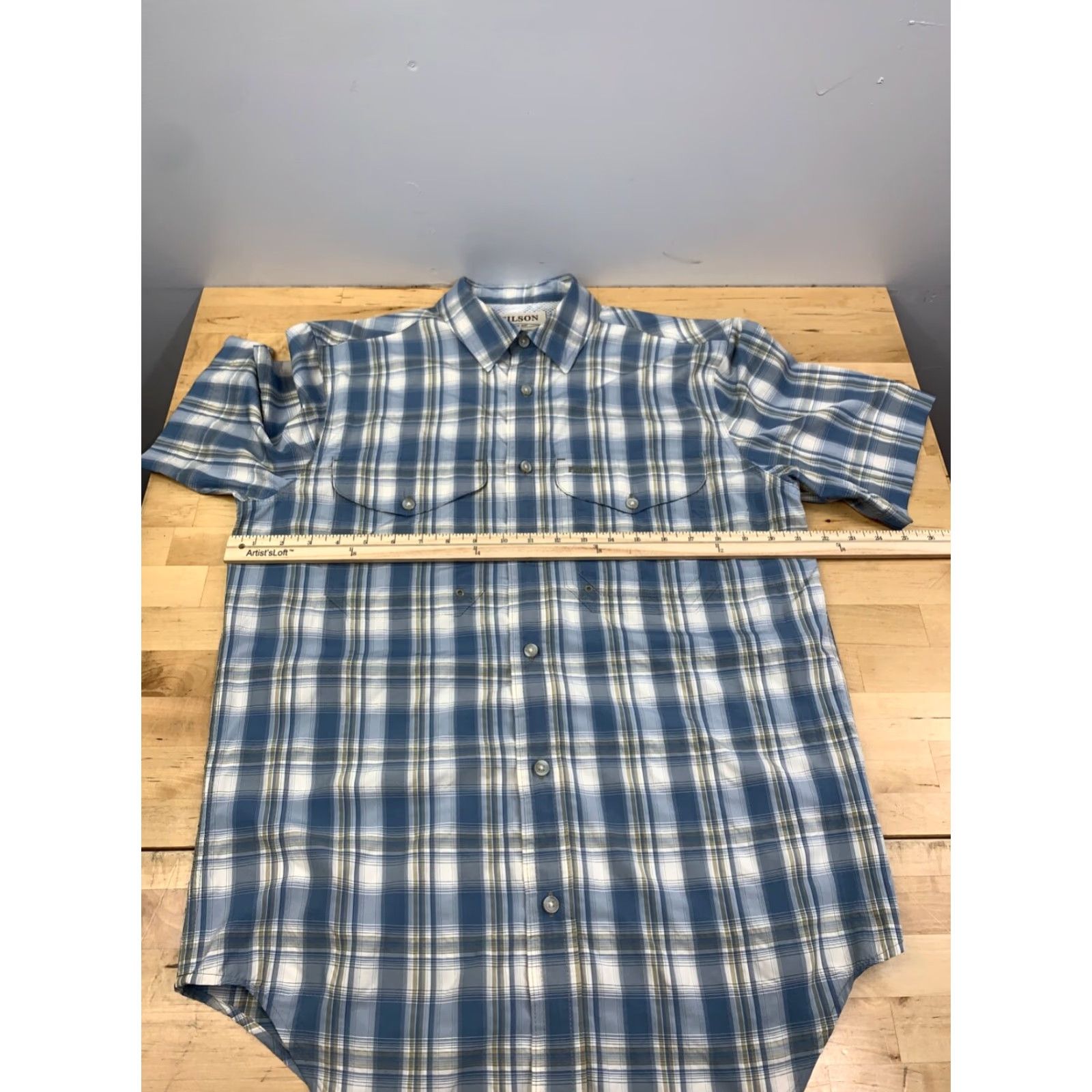 Filson Filson Button Up Shirt Mens S Blue Plaid Casual Outdoor Vented 10904 Size US S / EU 44-46 / 1 - 6 Thumbnail