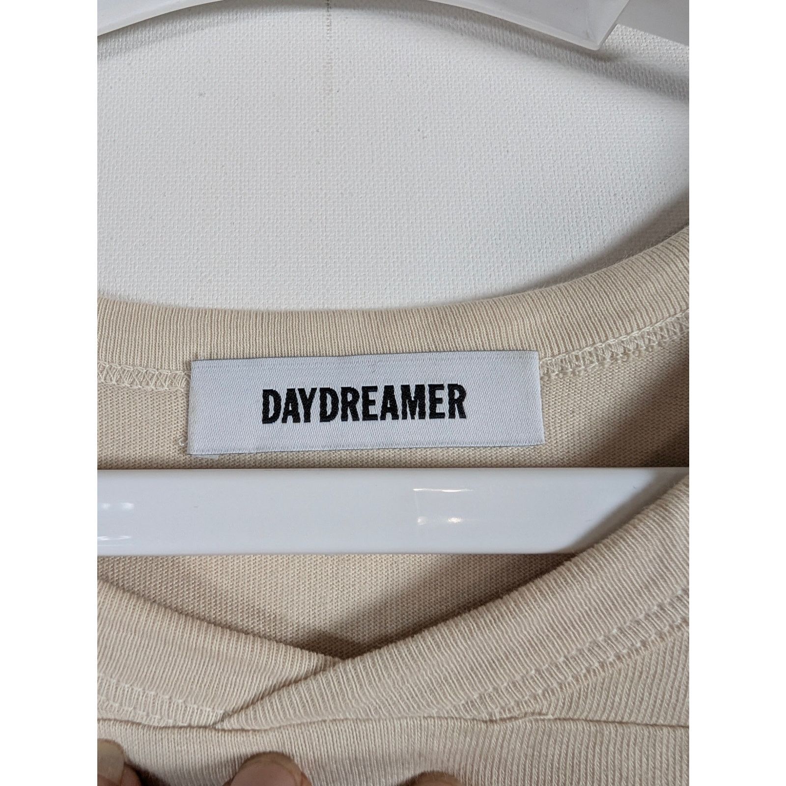 REVOLVE Revolve Daydreamer 87 Oversized Jersey Dirty White Tee Shirt Size M / US 6-8 / IT 42-44 - 3 Thumbnail