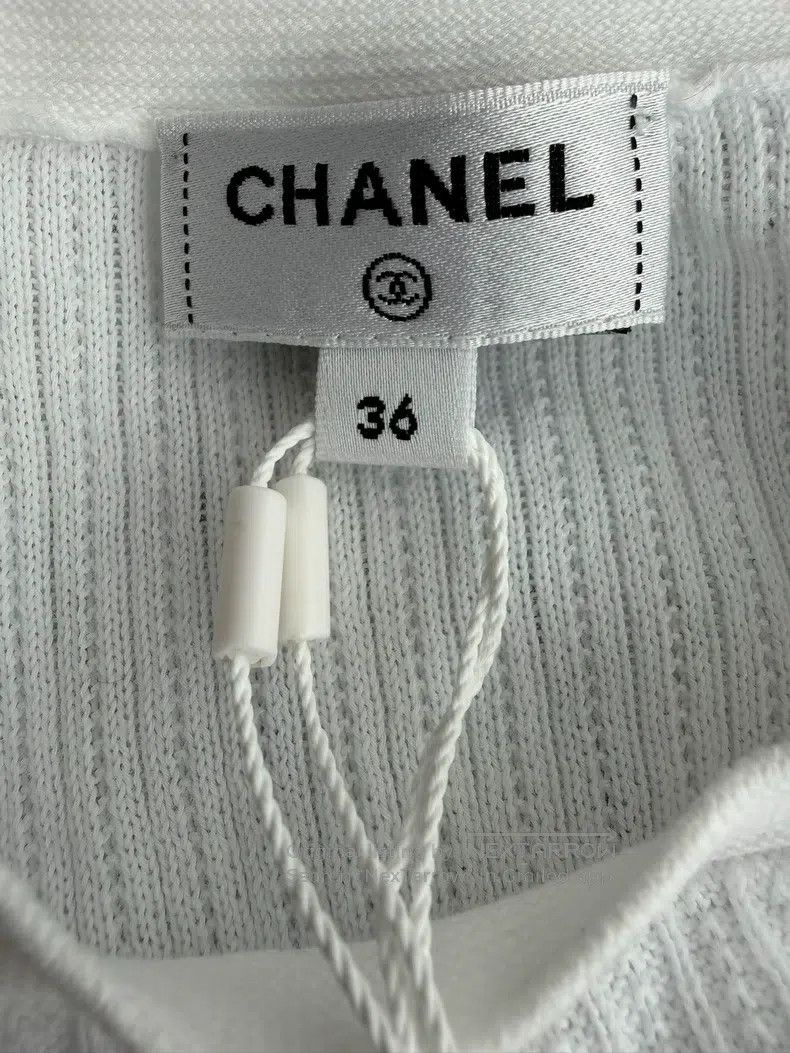 Chanel Chanel Camelia pocket cuff decoration knitted short sleeve Size XS / US 0-2 / IT 36-38 - 5 Thumbnail