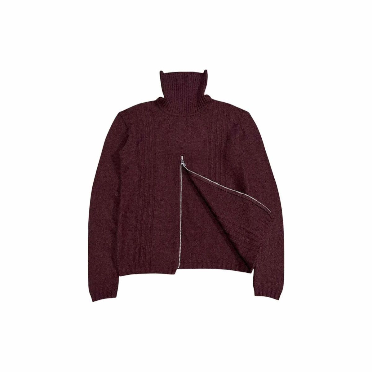 JUN MEN × Japanese Brand 🔥 Japanese Rare Design Jun Men Knit Sweater Bottom Half Zip Size US M / EU 48-50 / 2 - 3 Thumbnail