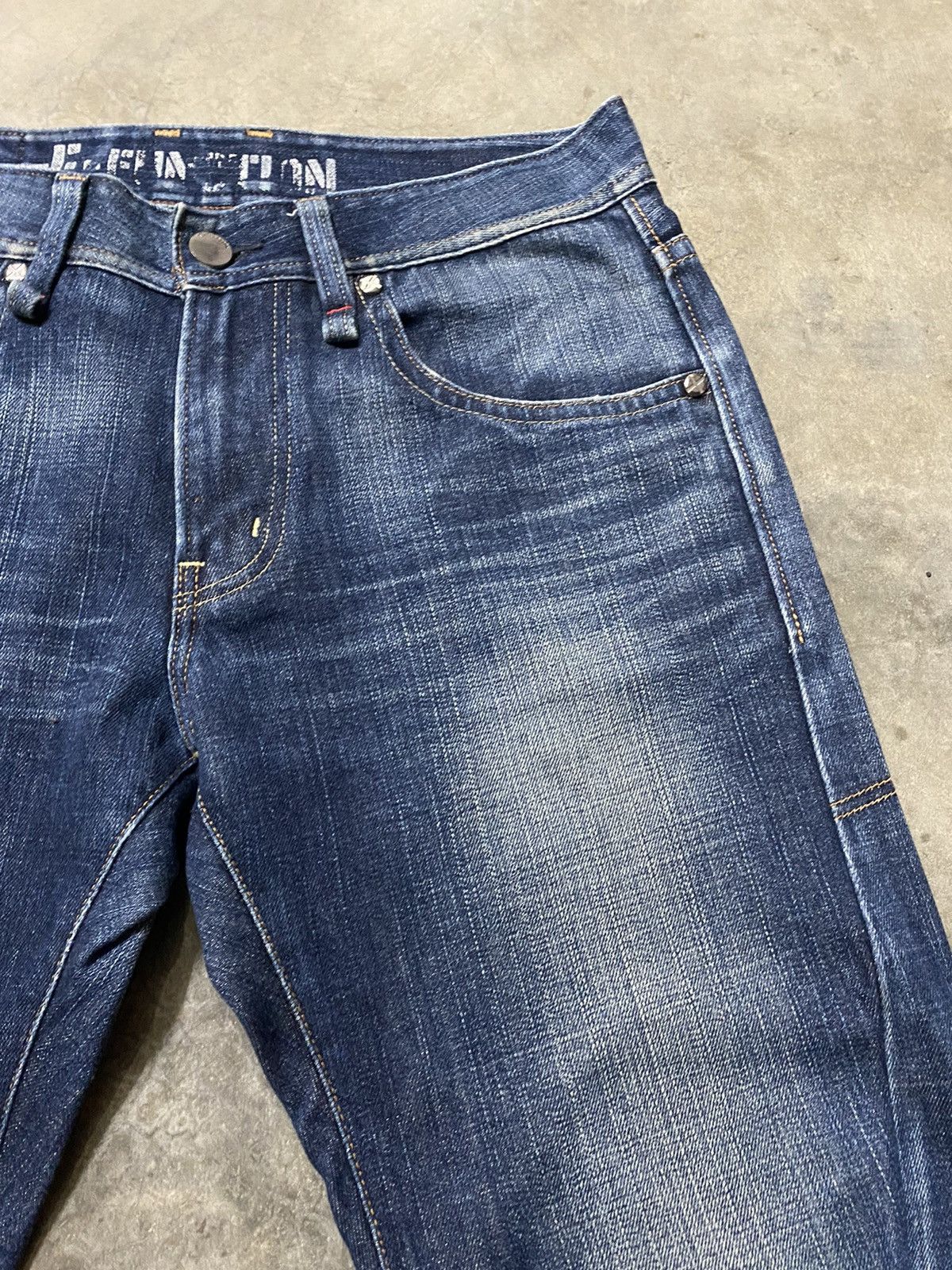 Edwin × Hysteric Glamour × Tornado Mart Baggy Jeans Japanese Edwin Crossbones Distressed Jeans Size US 34 / EU 50 - 12 Thumbnail