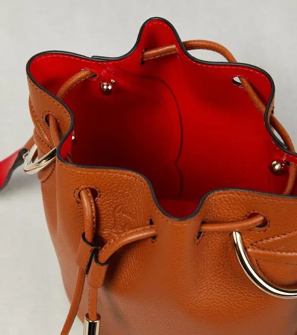Christian Louboutin o1s1wg110125 Size:OS/Side Leather Bucket Bag in Brown Size ONE SIZE - 3 Thumbnail