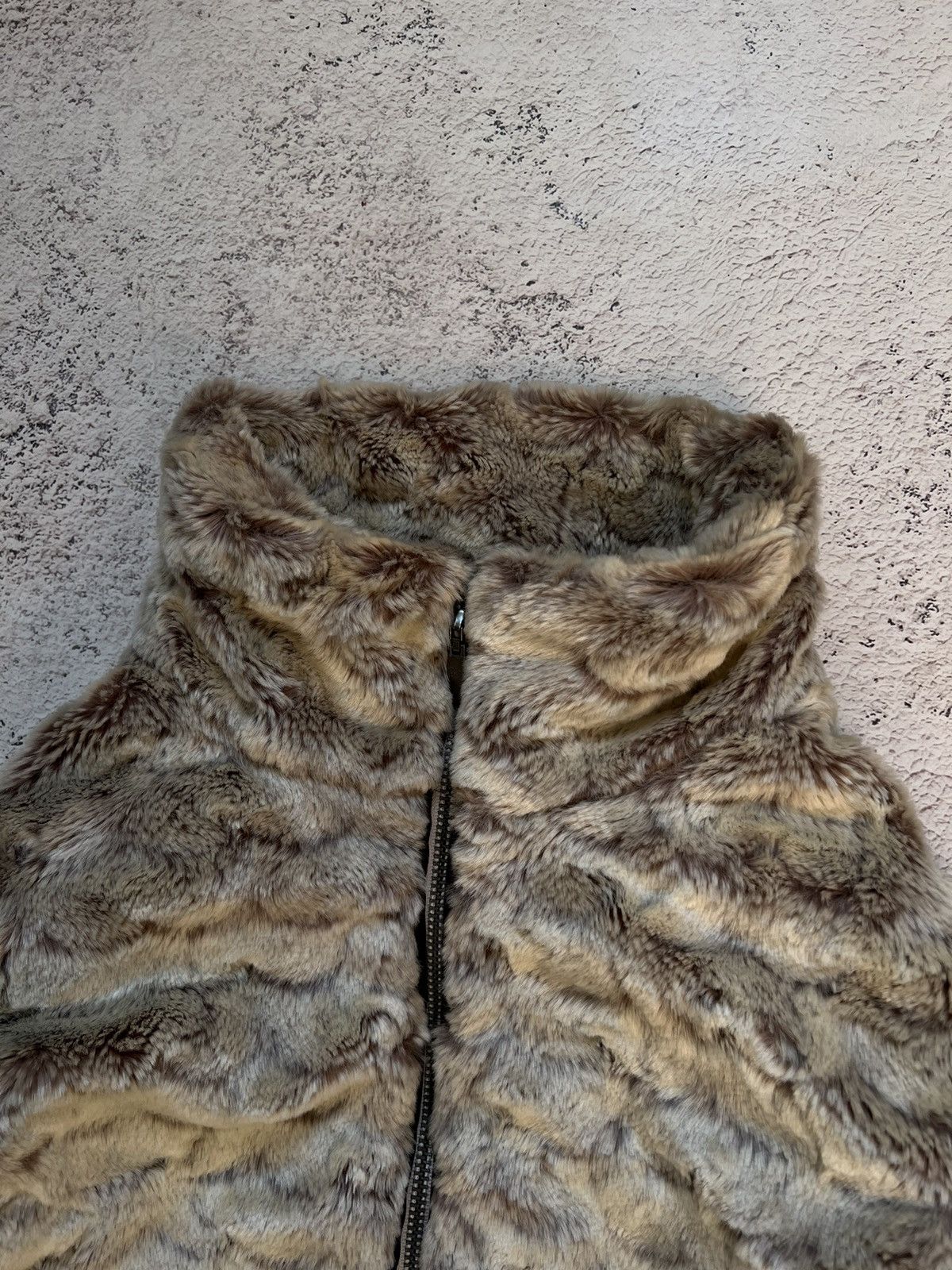 If Six Was Nine × Le Grande Bleu (L.G.B.) Y2K Vintage Full Mohair Fuzzy Faux Fur Fluffy Jacket Size M / US 6-8 / IT 42-44 - 3 Thumbnail