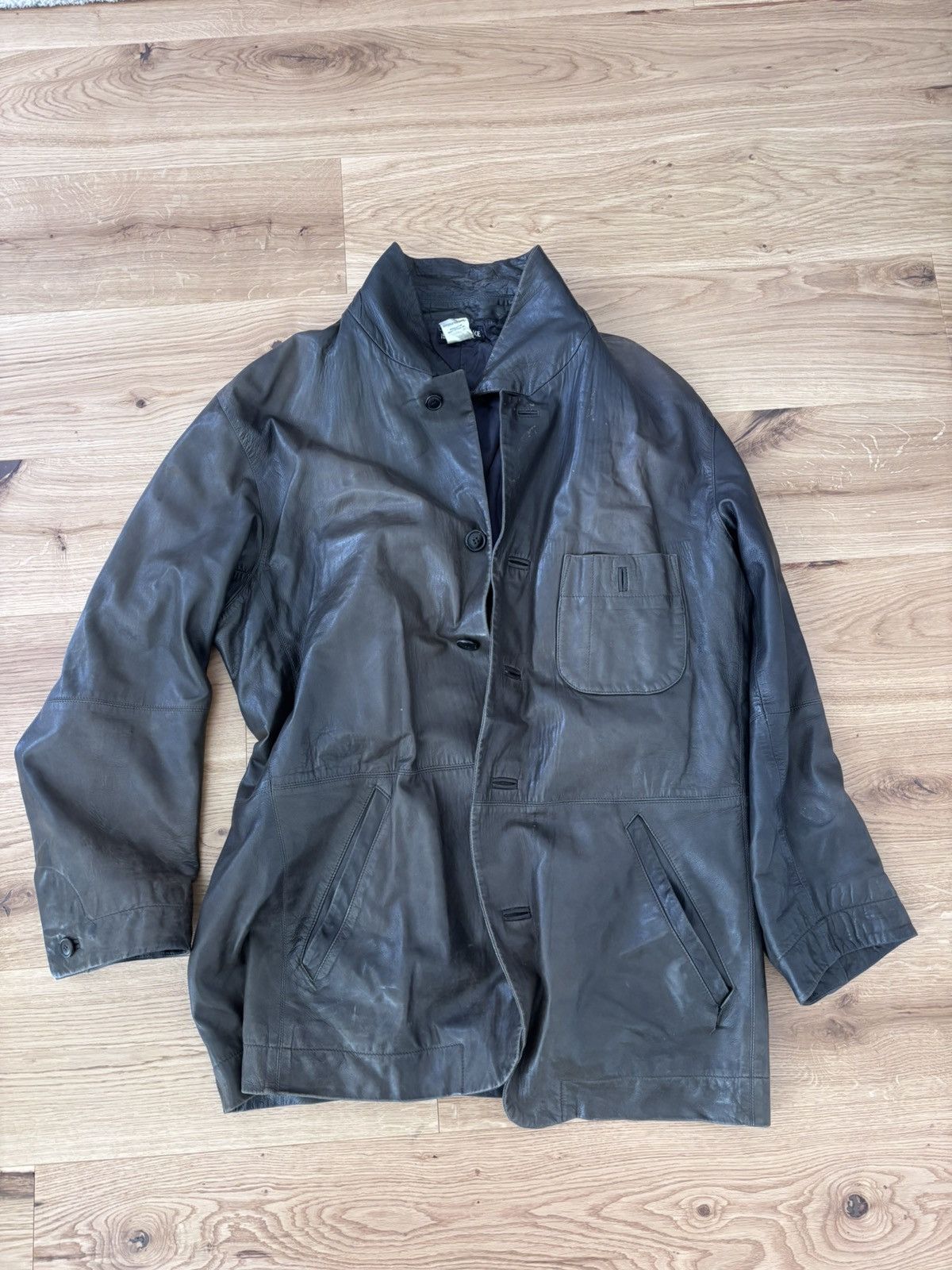 Issey Miyake Archive Issey Miyake Leather Coat Size US L / EU 52-54 / 3 - 1 Thumbnail