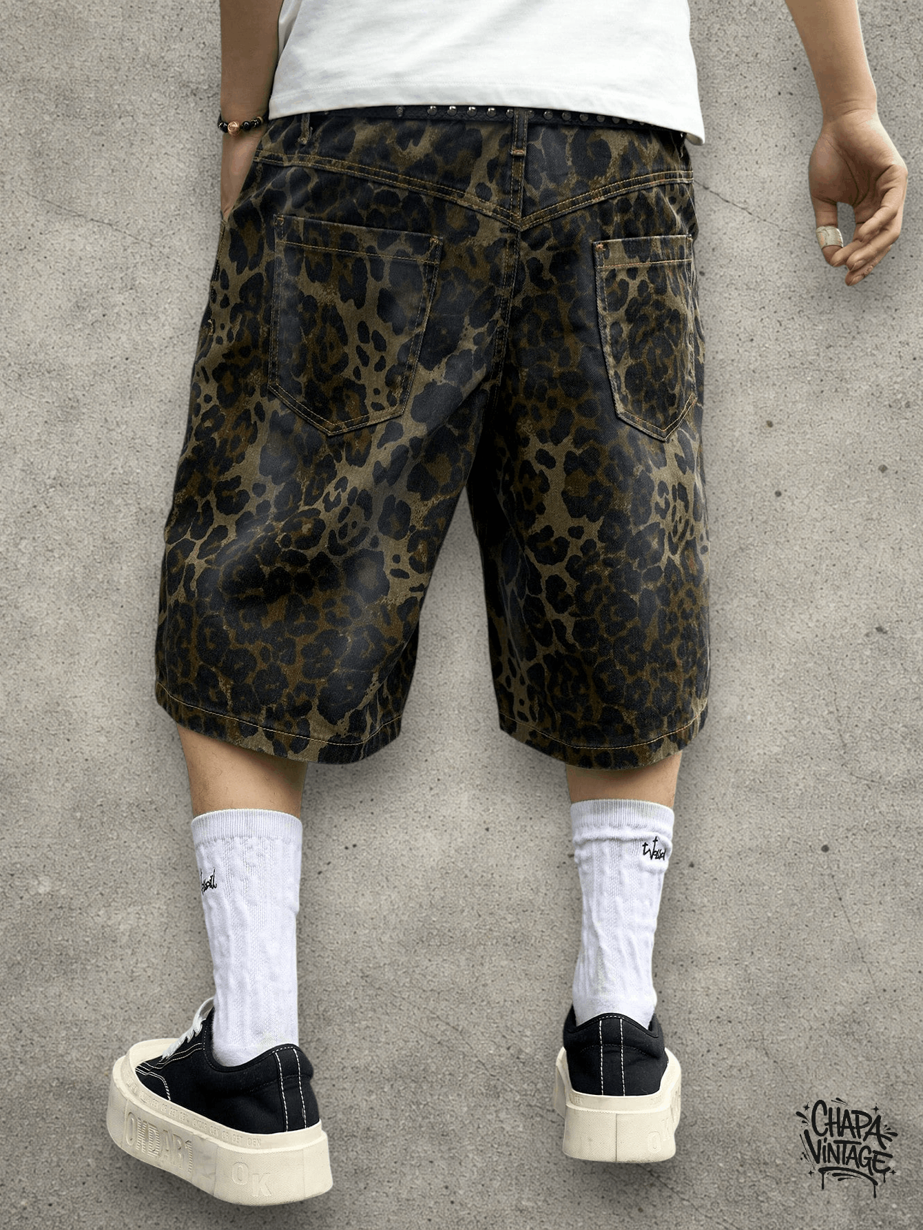 Vintage Leopard denim shorts Size US 32 / EU 48 - 3 Thumbnail