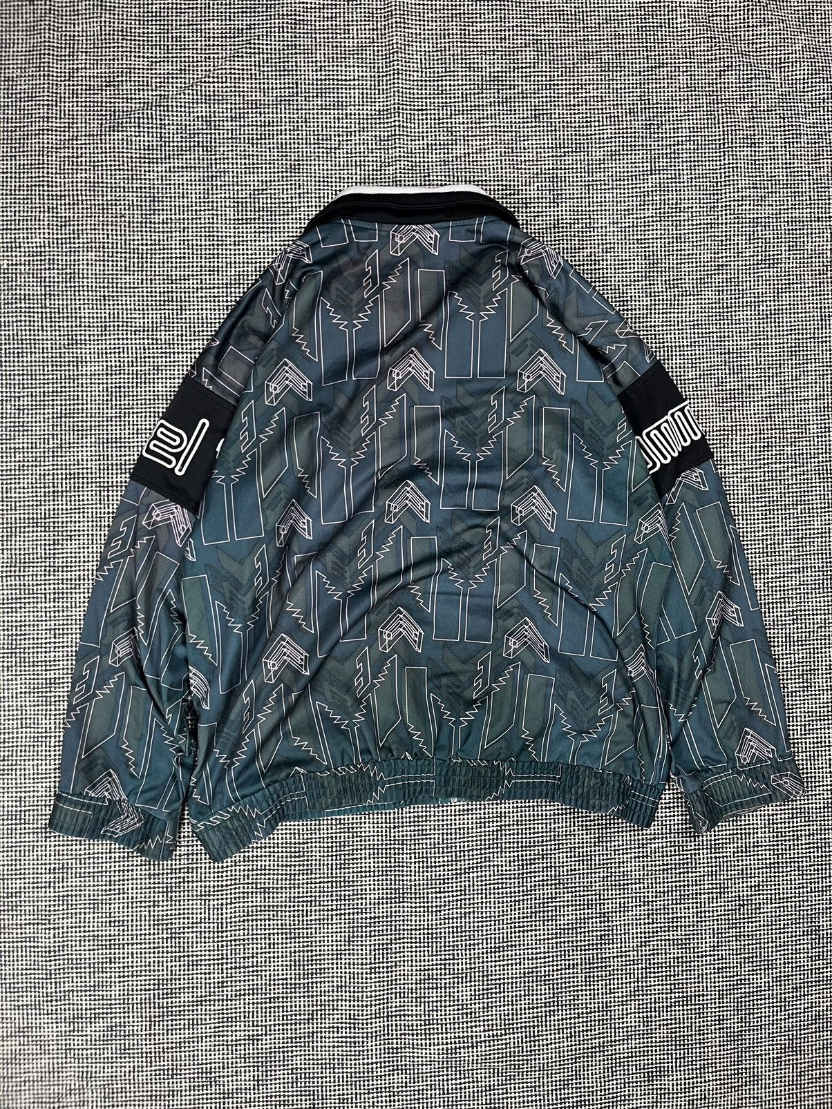 Hummel × Vintage 90s vintage hummel cool pattern zip up sweatshirt blokecore Size US XL / EU 56 / 4 - 3 Thumbnail