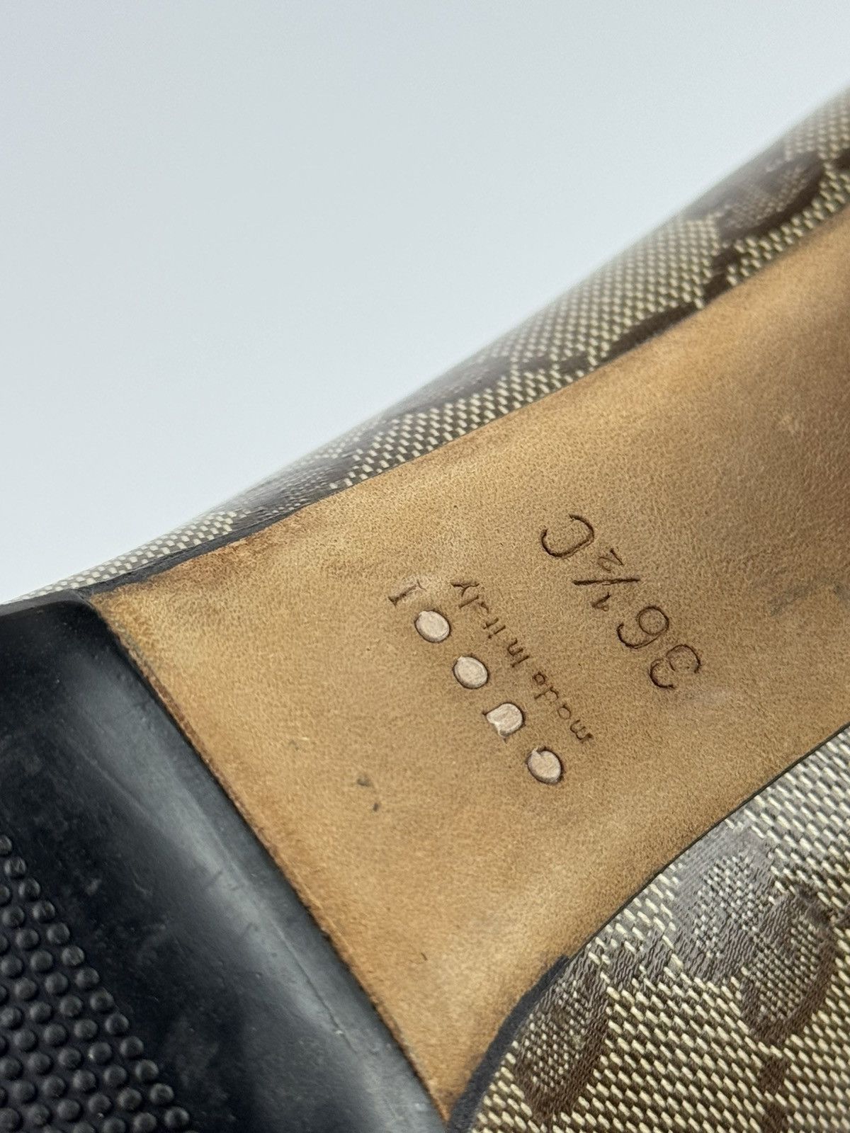 Gucci Gucci GG Monogram Brown Marmont Patent Heels Leather Shoes Size US 6 / IT 36 - 9 Thumbnail