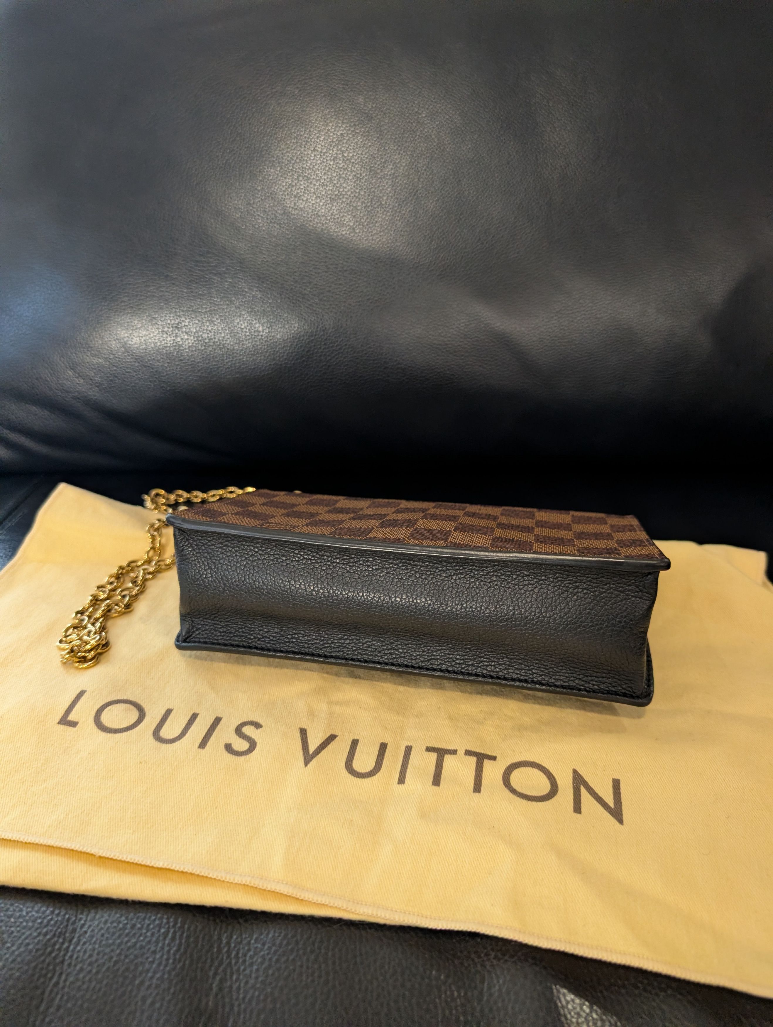 Louis Vuitton Louis Vuitton Vavin Damier Ebene Chain Crossbody Bag Black Size ONE SIZE - 6 Thumbnail