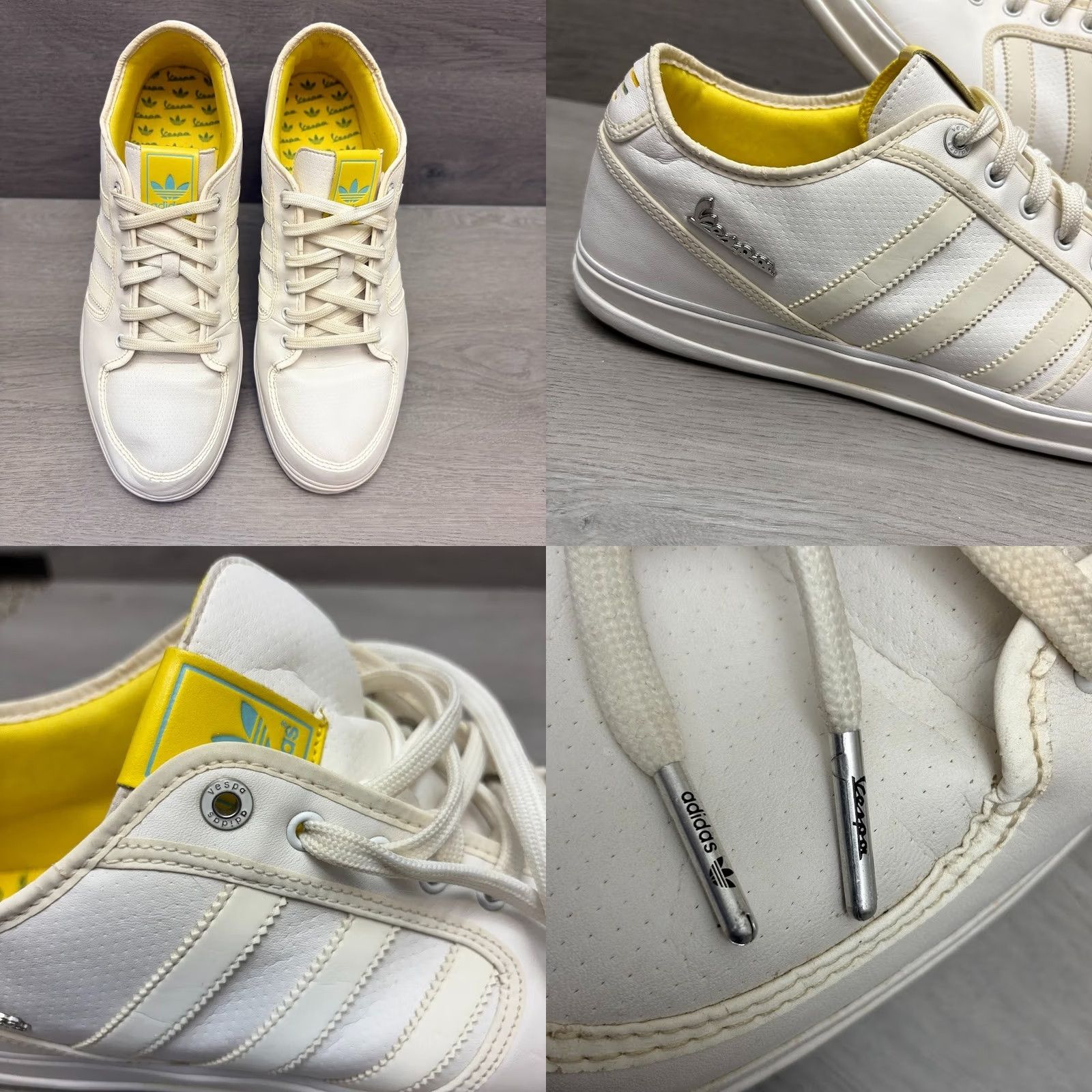 Adidas Adidas Vespa PX Sneaker G01926 White Leather Lace Up 3 Stripe Sneaker Men Size 13 JSQ Size US 13 / EU 46 - 8 Thumbnail