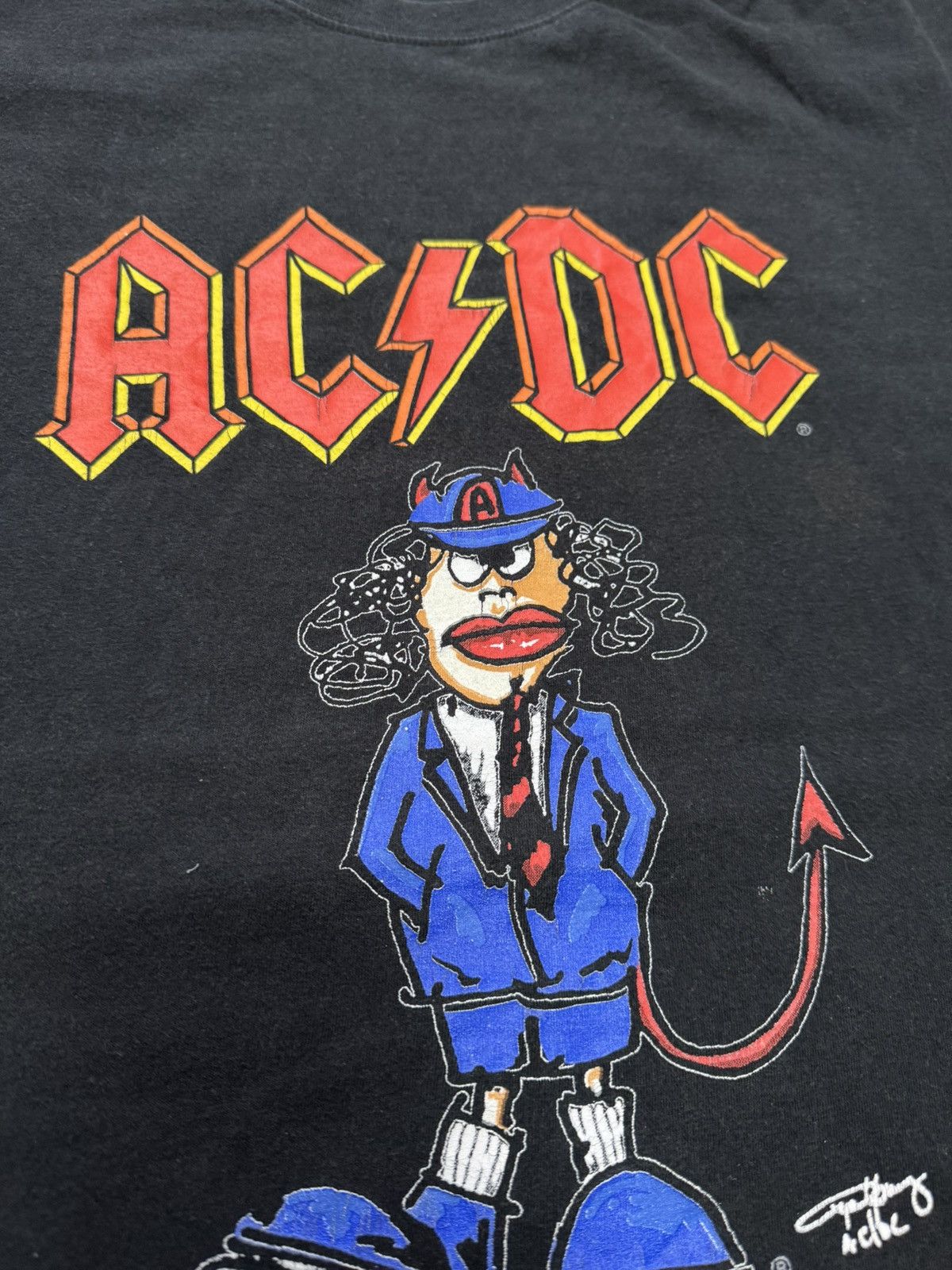 Band Tees Ac Dc 2000 Harder Than A Stone Vintage t Shirt Rock Band Size US XL / EU 56 / 4 - 12 Thumbnail