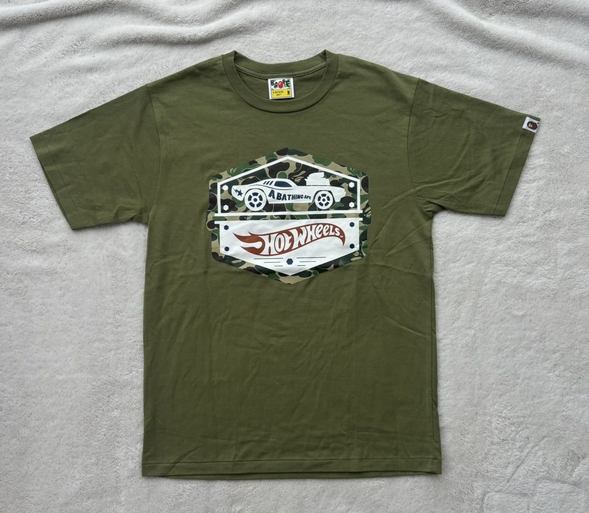 Bape Bape x Hot Wheels Collection Olive Tee Size US M / EU 48-50 / 2 - 1 Thumbnail