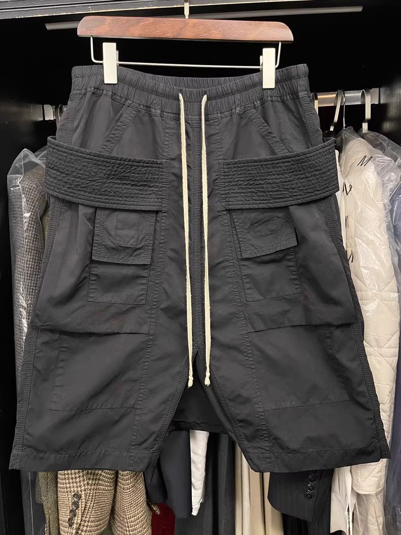 Pre-owned Rick Owens Double-ring Shorts In Black