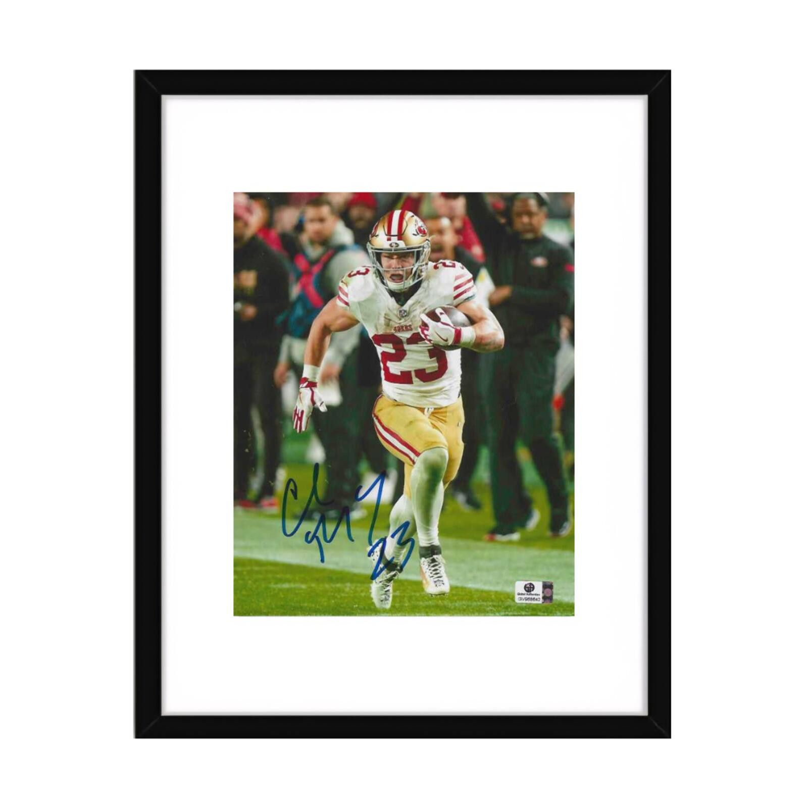 Other Christian McCaffery Autographed 8x10 Photo coa W/Frame Size ONE SIZE - 1 Thumbnail