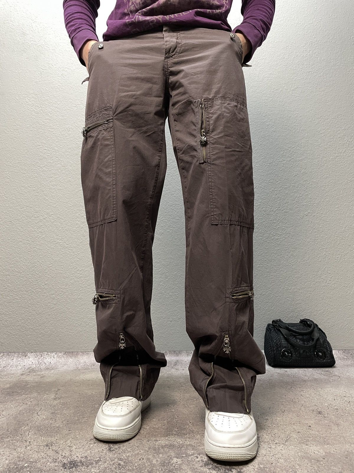 Ed Hardy Vintage Chrome hearts Style Cargo Pants Y2K Size US 30 / EU 46 - 3 Thumbnail