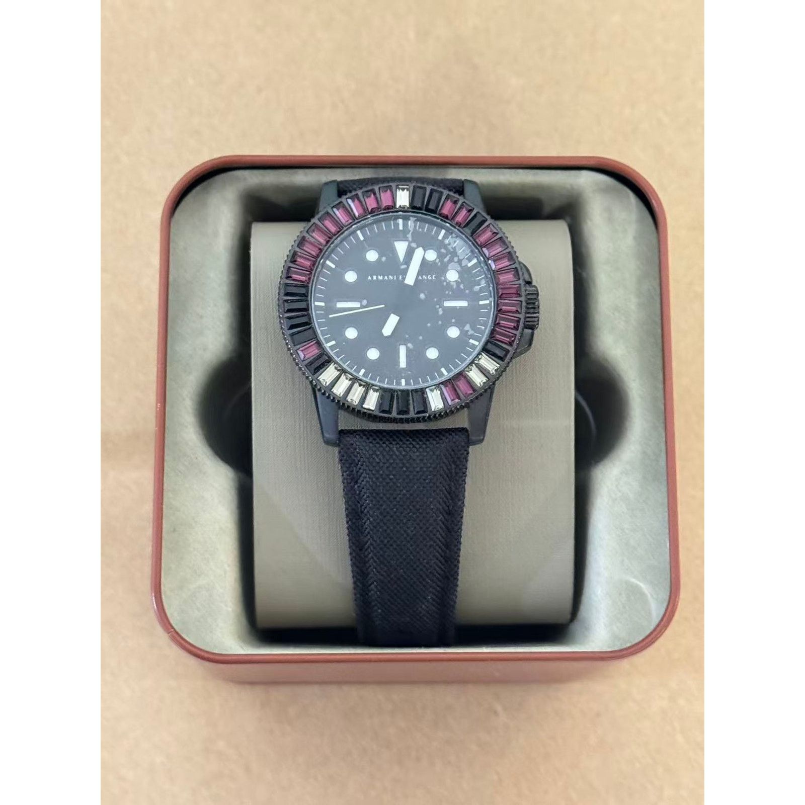 Armani Exchange Exchange Armani AX1857 Watch With Black Dial Fibers Belt Size ONE SIZE - 1 Thumbnail