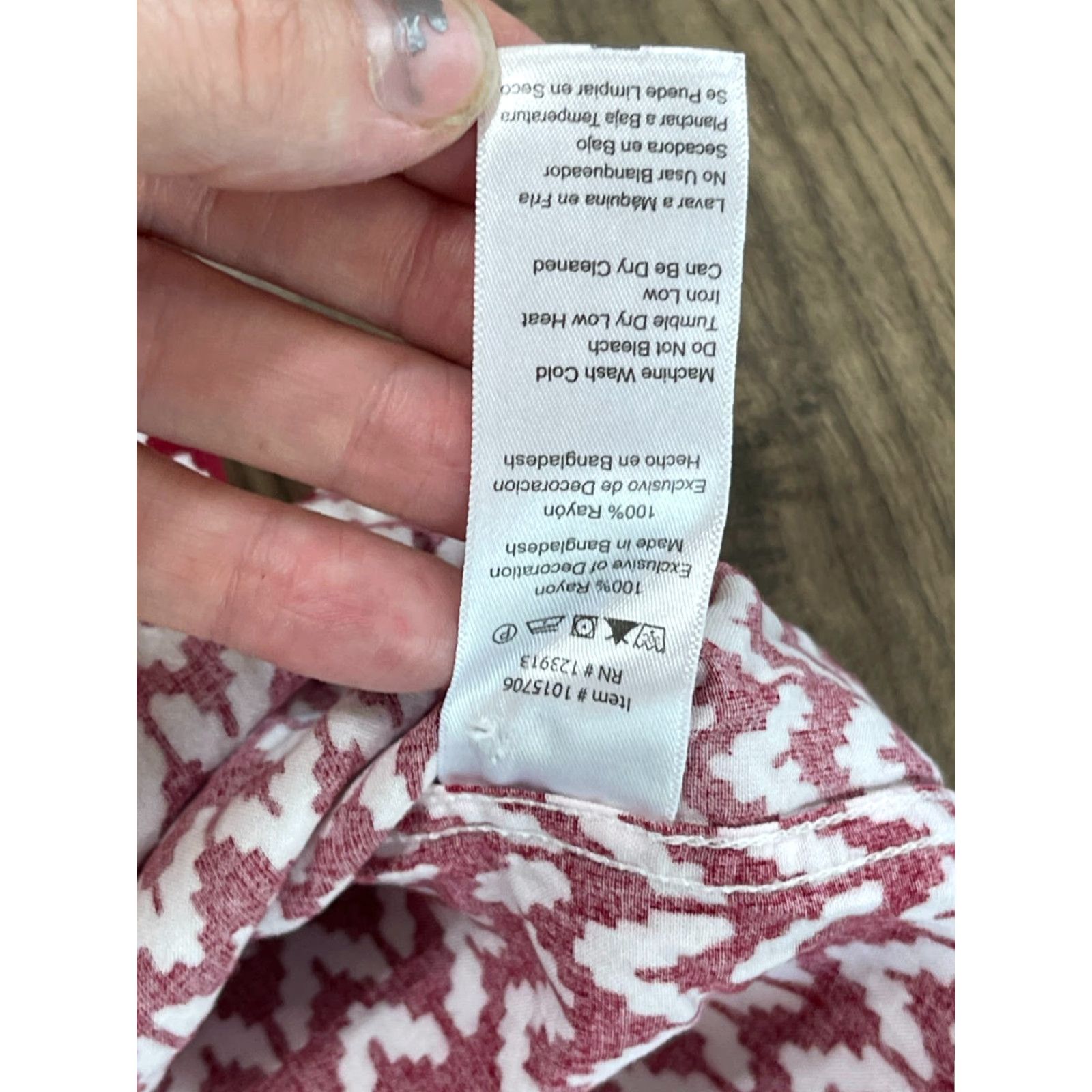 Vintage JACHS Shirt Women's Large Red White Button Up Sleeveless Geometric Pattern Vintage No Size L / US 10 / IT 46 - 7 Thumbnail