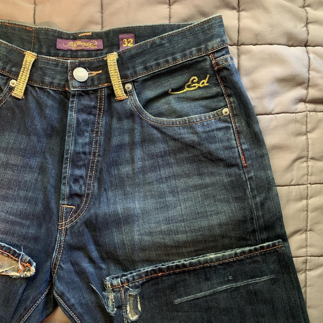 Ed Hardy × Vintage Ed Hardy jeans/ Waist 34/ Length 32 Size US 32 / EU 48 - 4 Thumbnail