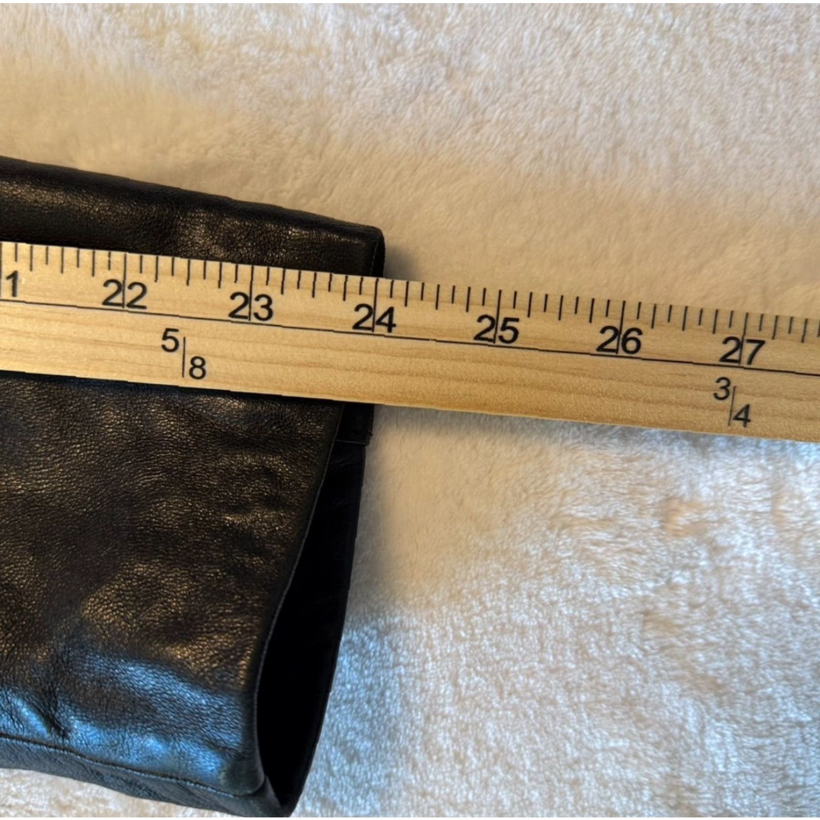 Vintage INC International Concepts Jacket Women Petite Medium Black Button Front Leather Size M / US 6-8 / IT 42-44 - 5 Thumbnail