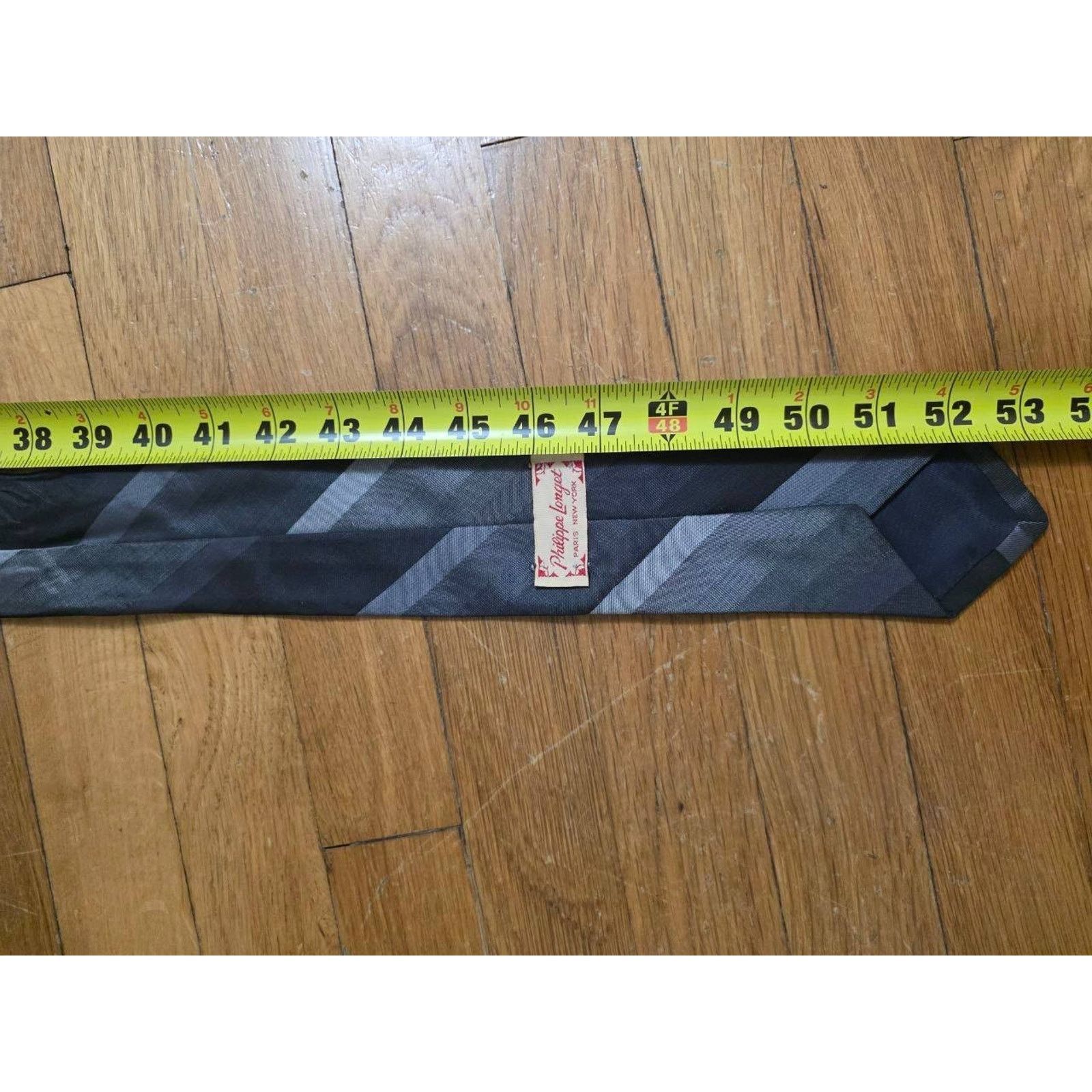 Philipp Plein Philippe Longet Vintage Paris Tie Black/Gray One Siz A001160 Size ONE SIZE - 3 Thumbnail