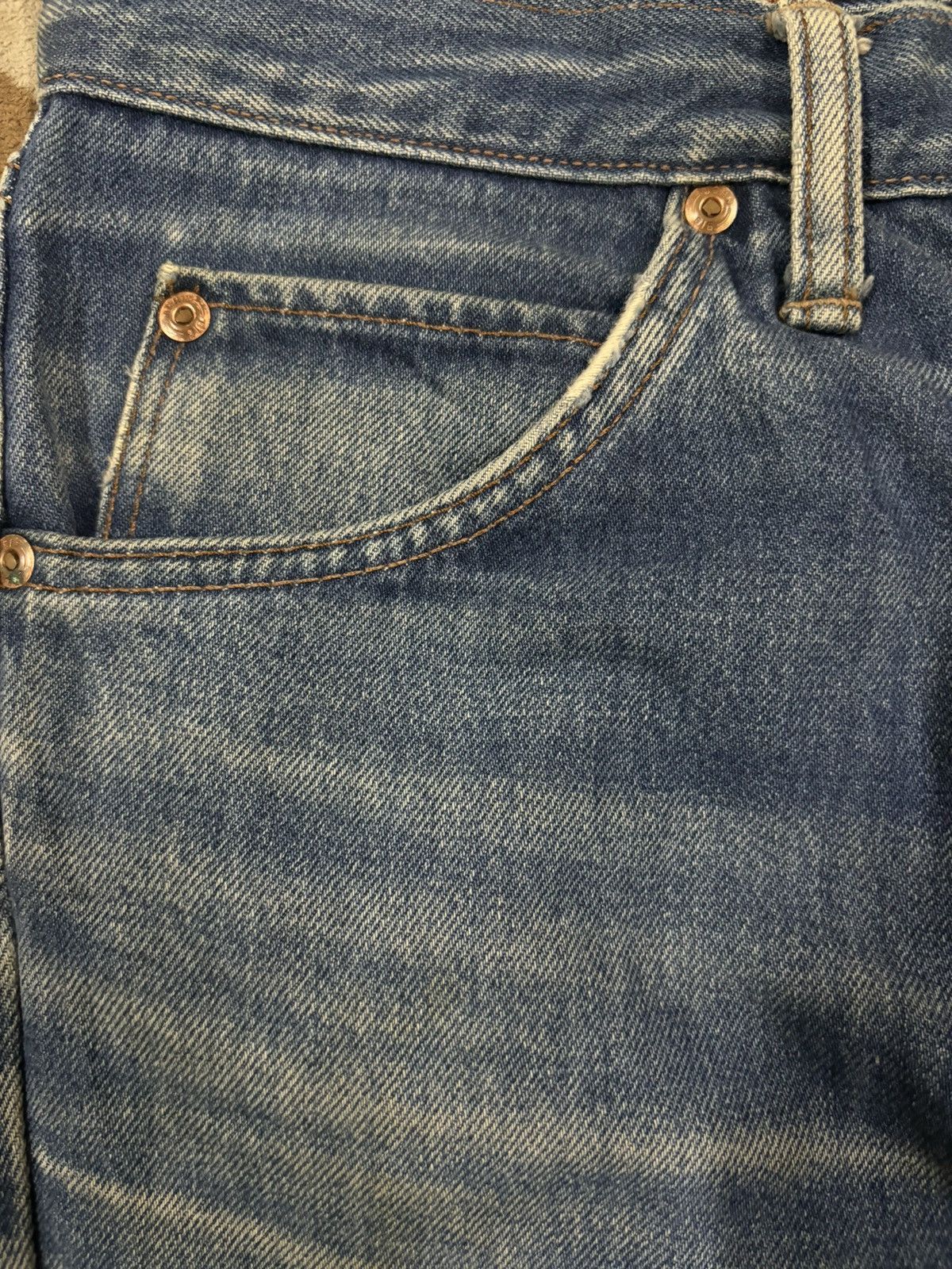 Big John Vintage 90s Japanese Brand Mud Wash Flare Bell Bottom Jeans Size US 30 / EU 46 - 5 Thumbnail