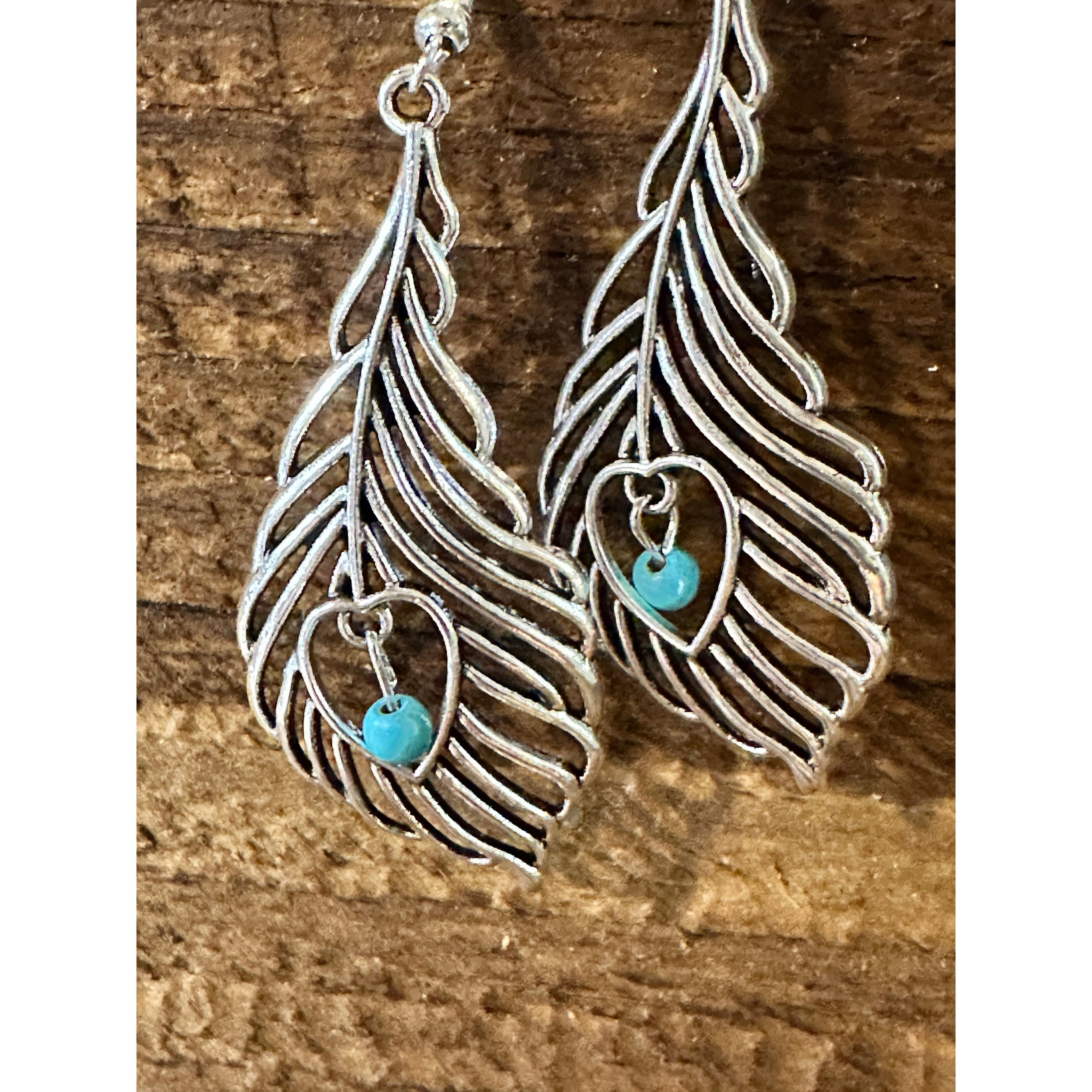 Other Boho Vintage Chic Southwestern Feather Dangle Wire Earrings, Size ONE SIZE - 4 Thumbnail