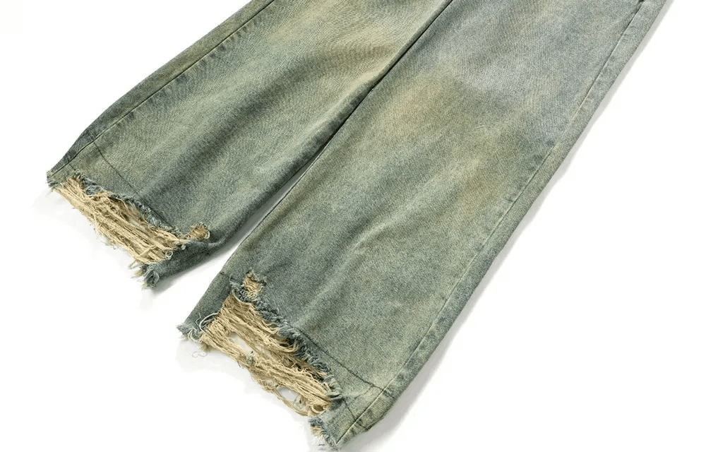 Jean Vintage street hip-hop washed and faded micro flare jeans Size US 34 / EU 50 - 10 Thumbnail