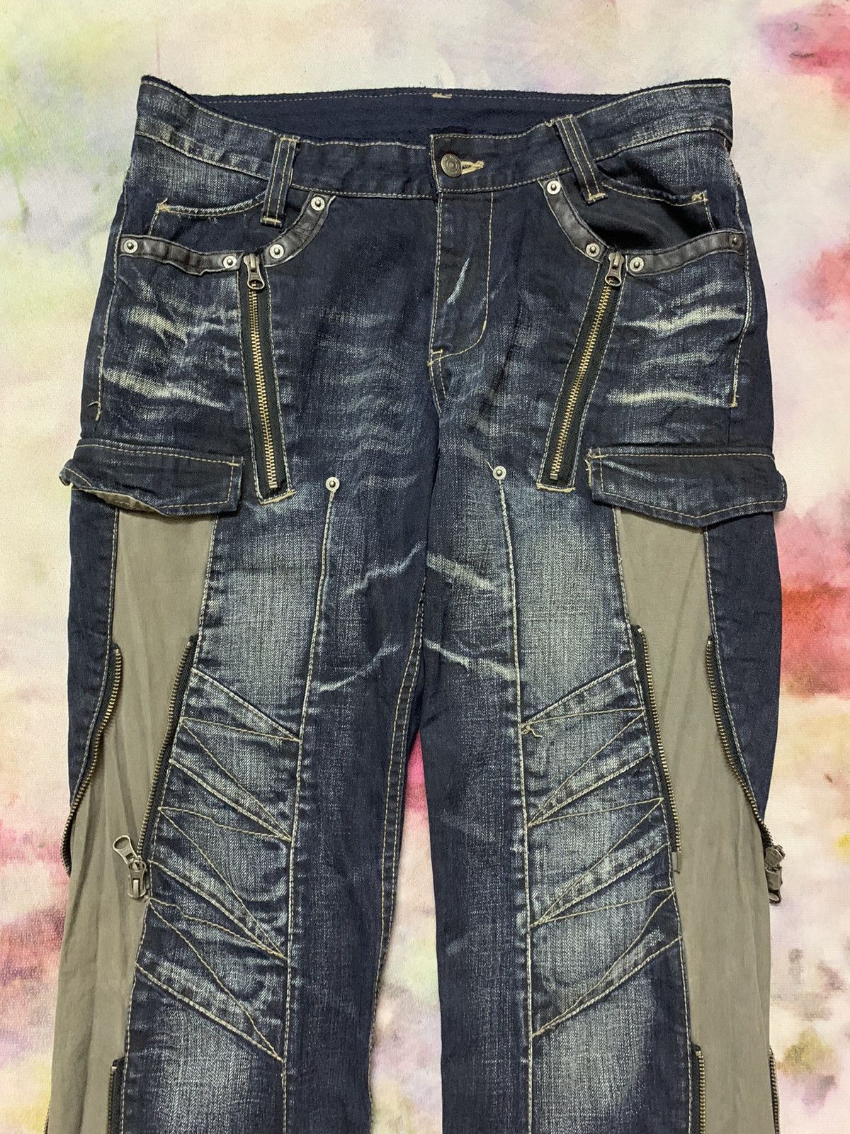 PPFM PPFM Hybrid Denim Bondage Punk Size US 33 - 4 Thumbnail