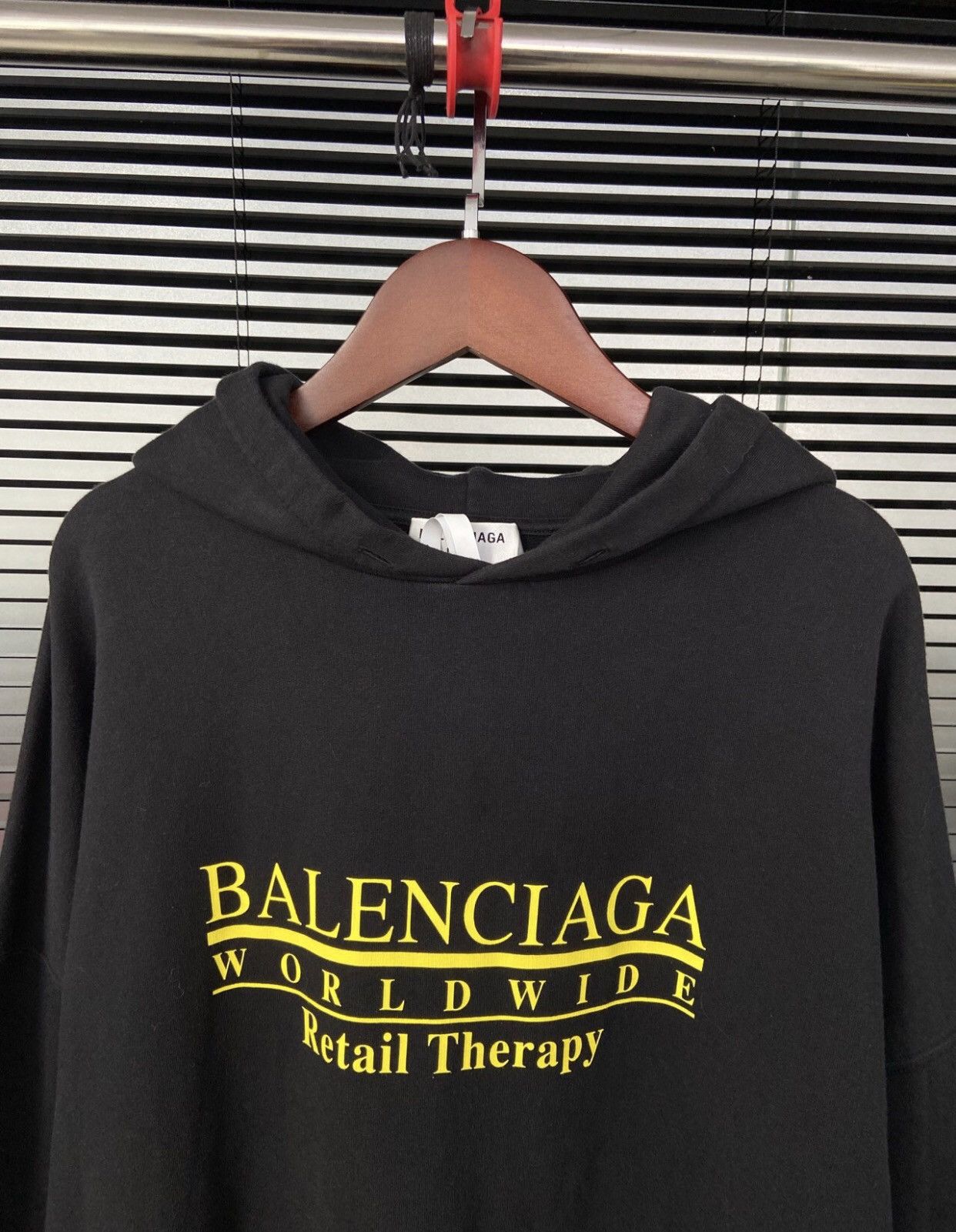 Balenciaga Balenciaga underlined logo letter black hoodie hooded Size US M / EU 48-50 / 2 - 3 Thumbnail
