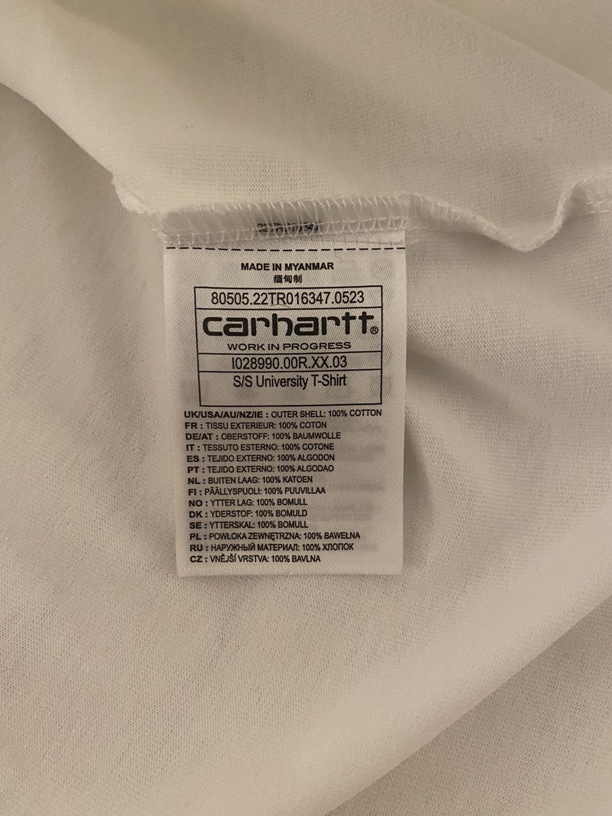 Carhartt Wip Carhartt WIP University T-shirt White XXL NWT Size US XXL / EU 58 / 5 - 9 Thumbnail