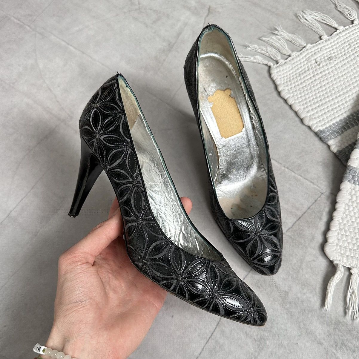 Rene Caovilla Vintage Rene Caovilla Floral Heels Miu Miu Vibe Size US 10 / IT 40 - 3 Thumbnail