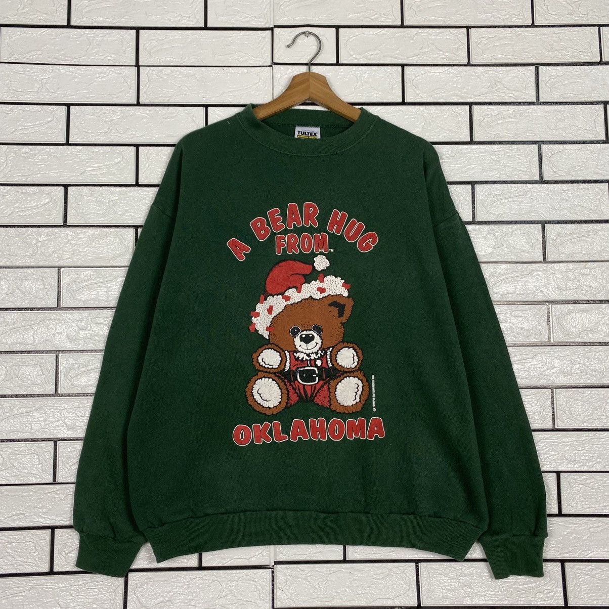 Vintage 🔥VINTAGE SWEATSHIRT TULTEX USA OKLAHOME BIG LOGO Size US L / EU 52-54 / 3 - 1 Thumbnail