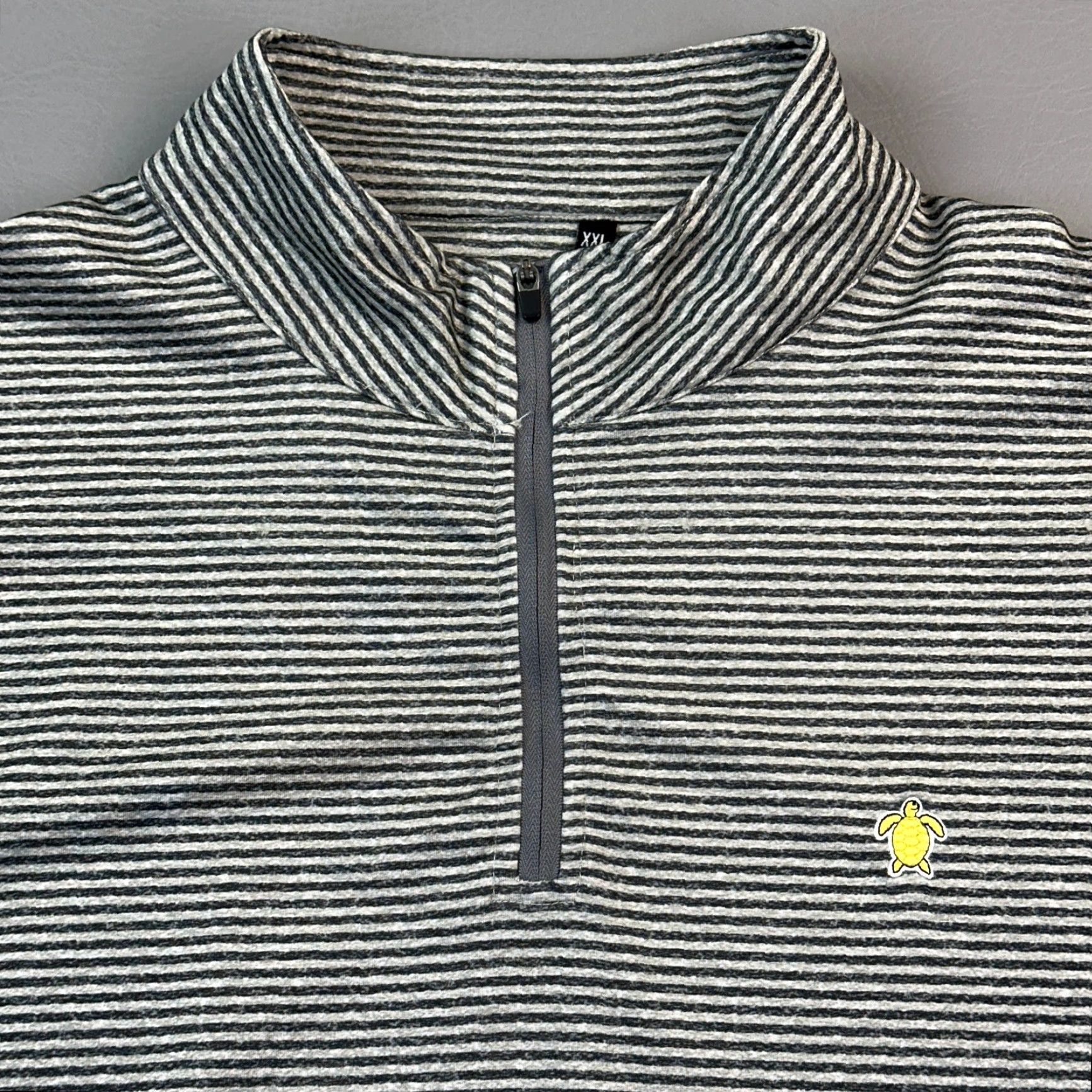 Vintage Simply Southern Collection Pullover Mens 2XL Stripe Performance 1/4 Zip Golf Shirt Men Gray Striped 1/4 Zip Size US XXL / EU 58 / 5 - 5 Thumbnail