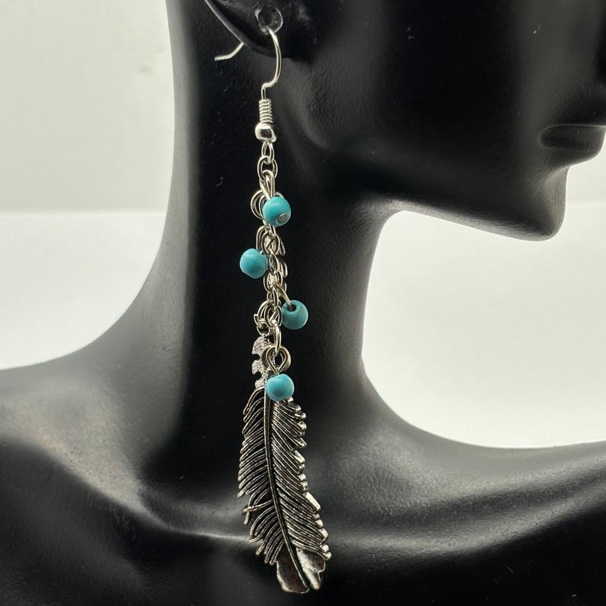 Other Vintage Silver & blue western earrings Size ONE SIZE - 3 Thumbnail