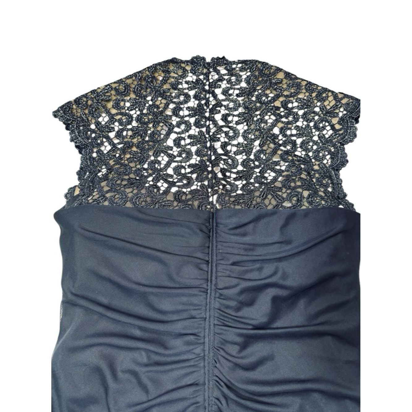 Other Xscape Navy Lace-Cap Sleeve Midi Dress Size 14 Size XL / US 12-14 / IT 48-50 - 5 Thumbnail