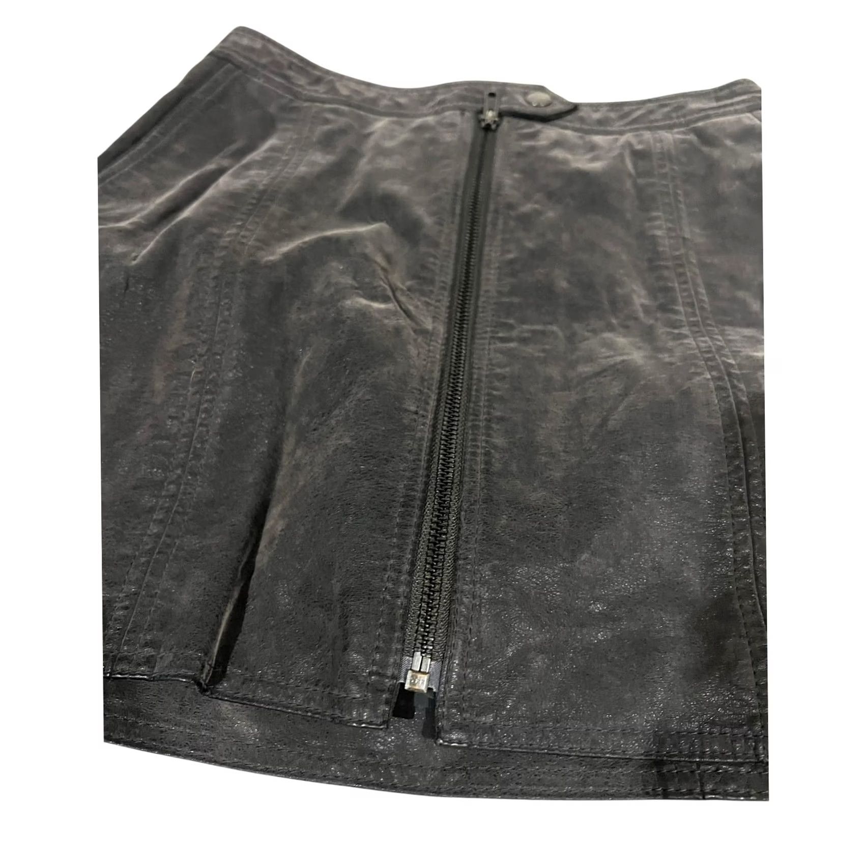 Free People Free People Mini Skirt Faux Leather Get Into The Groove Gray Women’s 0 XS? Size 25" / US 0 / IT 36 - 4 Thumbnail