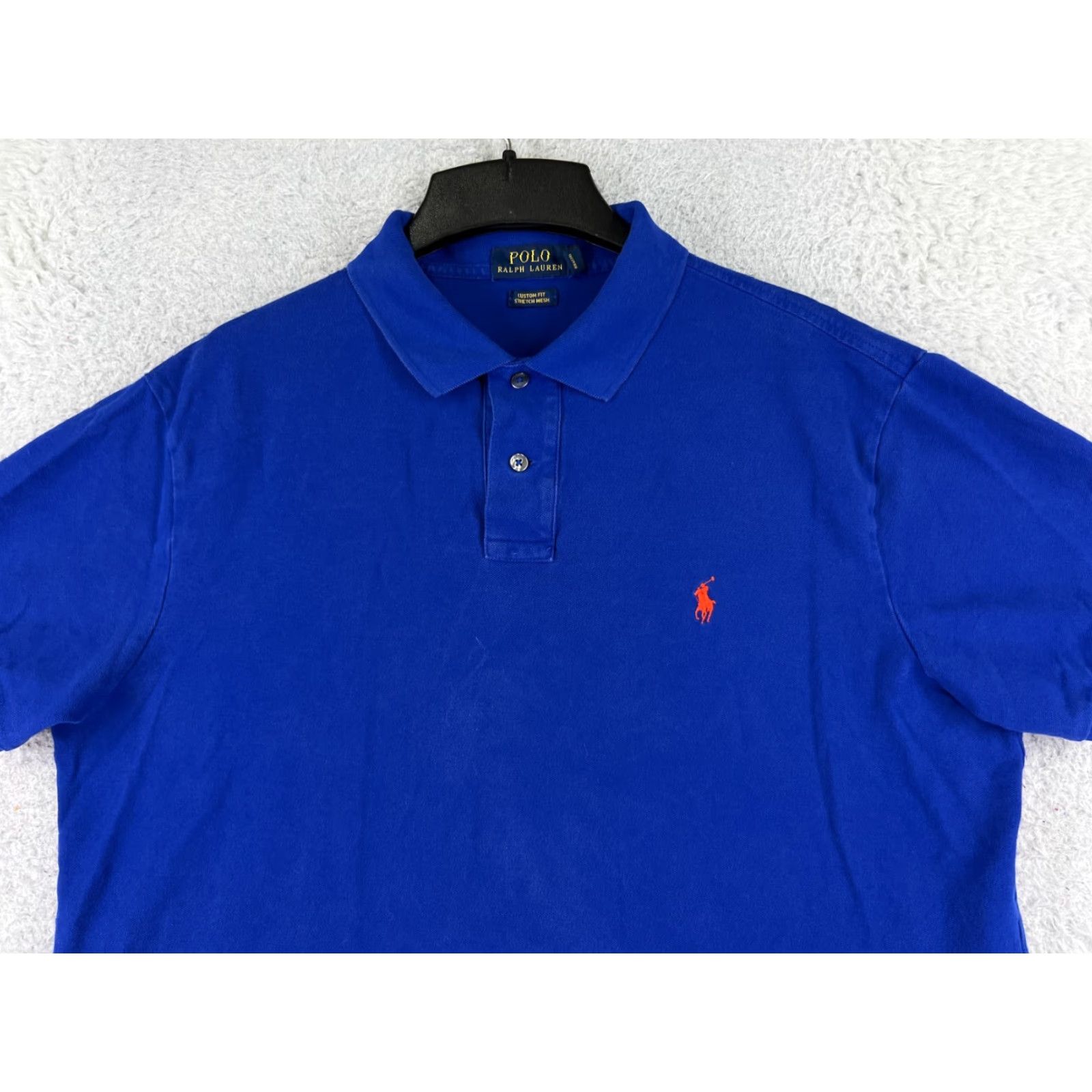 Ralph Lauren Ralph Lauren Polo Shirt Men XL Blue 100% Cotton Knit Pony Polo Shirt Men Blue Short Sleeve Solid 100% Cotton Size US XL / EU 56 / 4 - 4 Thumbnail