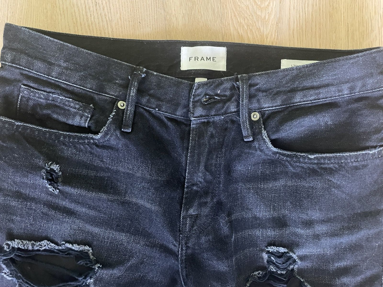 Frame FRAME LA Distressed Jeans Black Size US 30 / EU 46 - 5 Thumbnail
