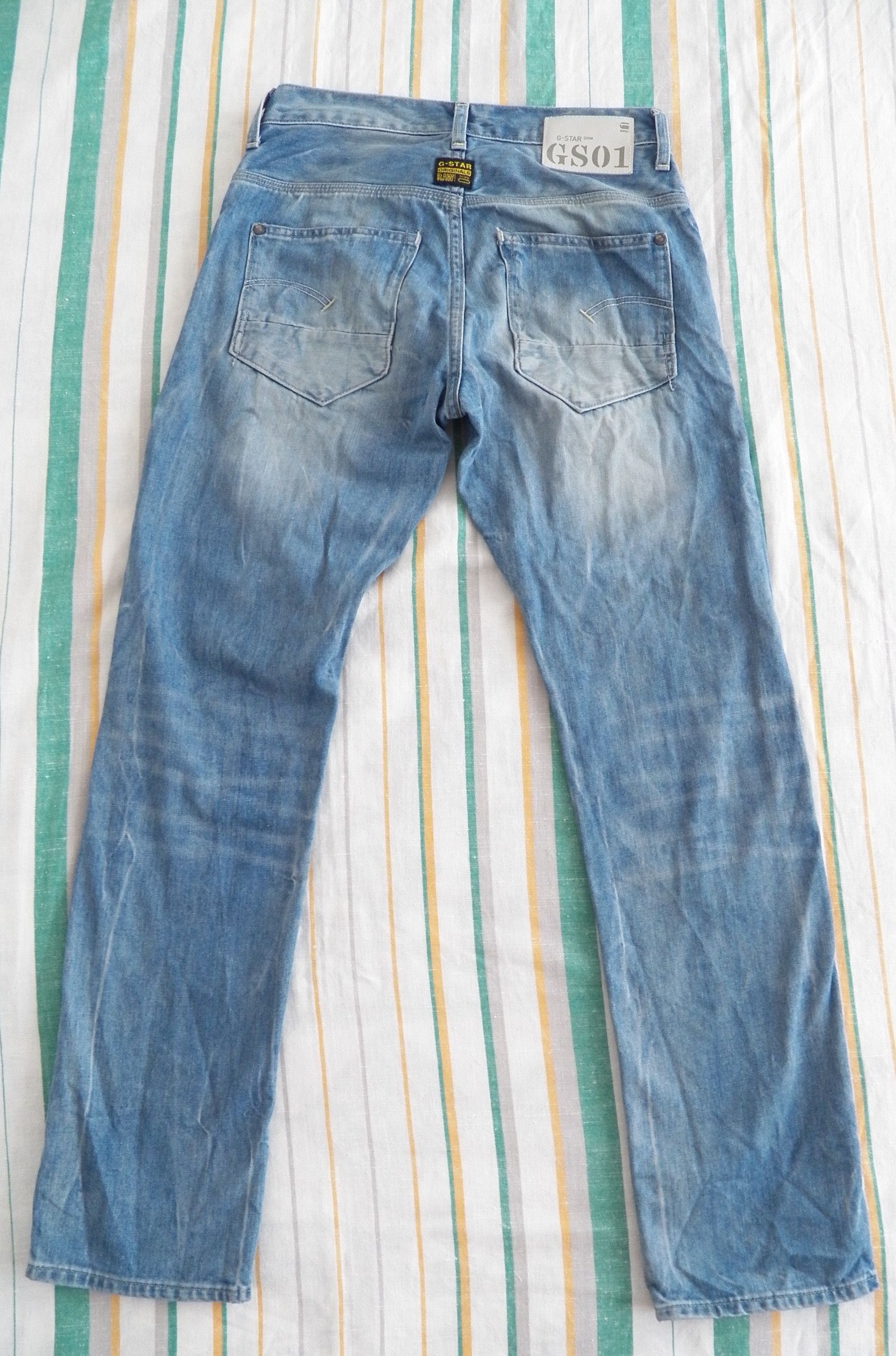 G-Star G-Star RAW New Radar Slim Mens Jeans W29 L30 Light Aged Size US 29 - 7 Thumbnail