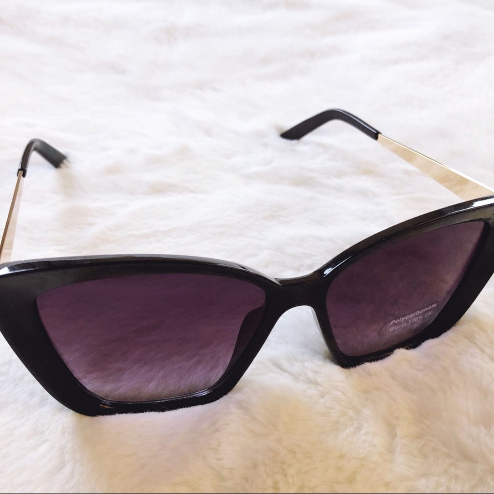 Other Hannah Black Oversized Cat Eye Sunglasses Size ONE SIZE - 6 Thumbnail