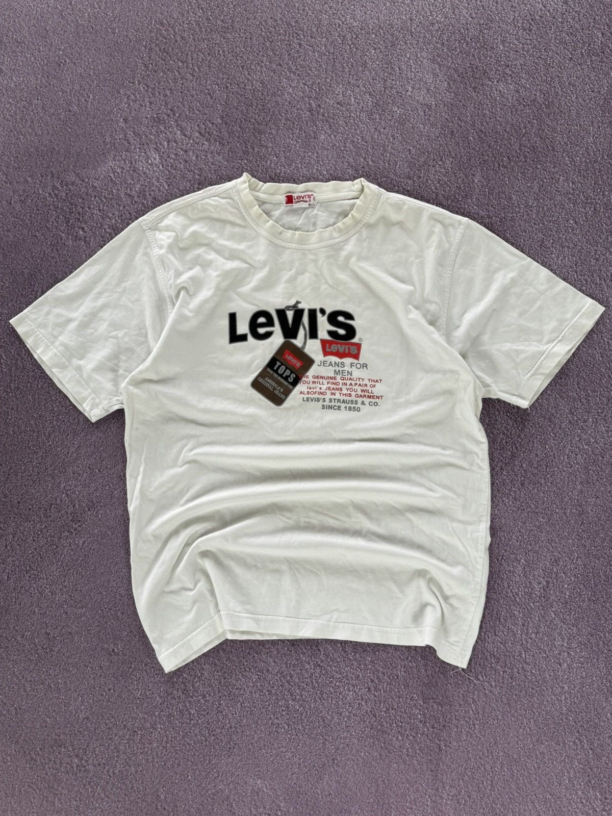 Levi's Vintage Clothing Levis Vintage Early 90’s Big Logo Printed T-Shirt Size US L / EU 52-54 / 3 - 1 Thumbnail