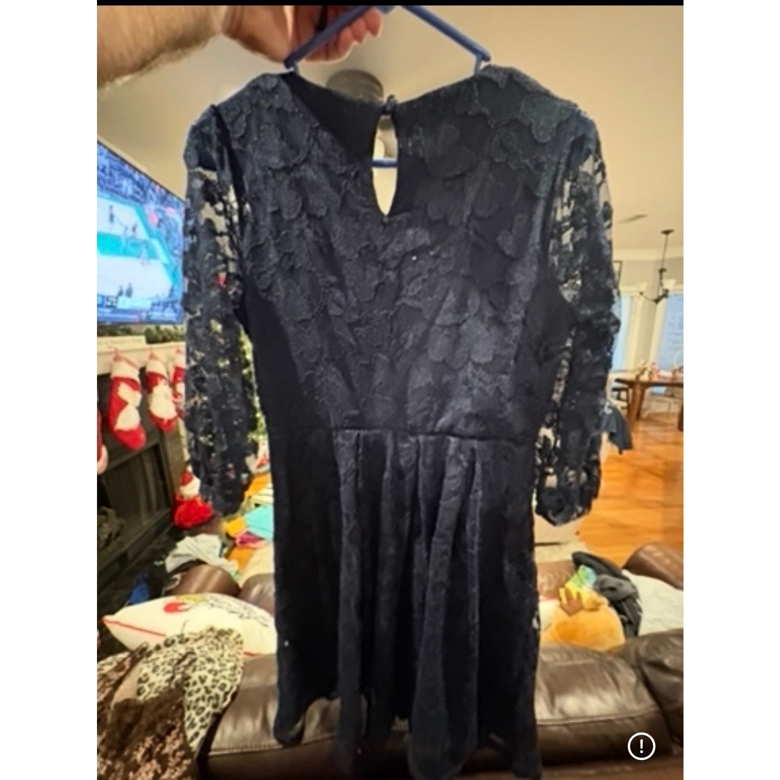 Forever 21 Forever 21 Women’s Small Navy Blue Lace Fit & Flare Dress Size S / US 4 / IT 40 - 4 Thumbnail