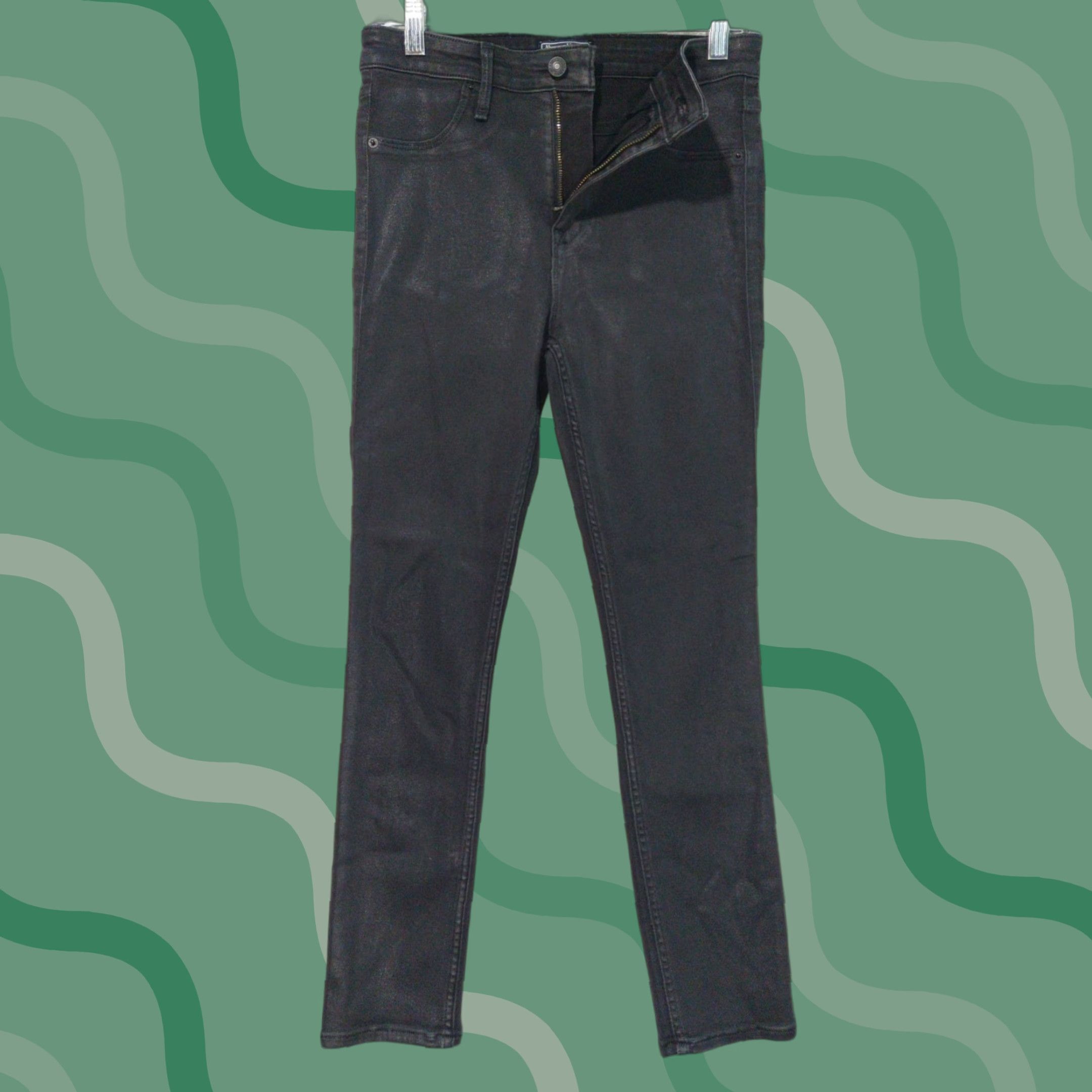 Abercrombie & Fitch Abercrombie & Fitch Jeans Womens 4 Black Denim Simone High Rise Ankle Stretch 90s City Preppy Womens Jeans Black Denim Stretch 5-Pocket Design Size 27" / US 4 / IT 40 - 1 Thumbnail