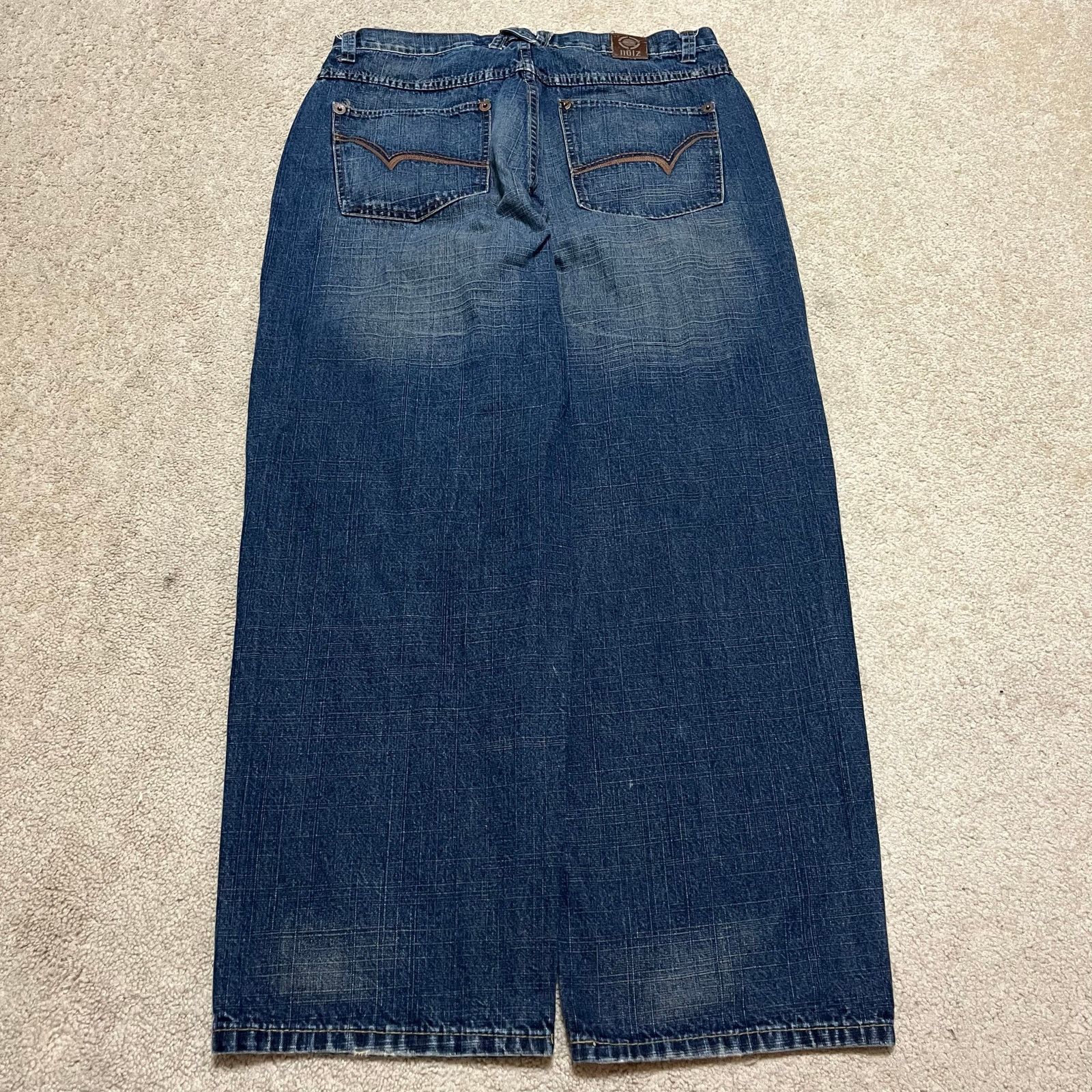 Other Noiz Y2K Baggy Skater Acid Washed Faded Blue Jeans 34Wx31L Size US 34 / EU 50 - 2 Thumbnail
