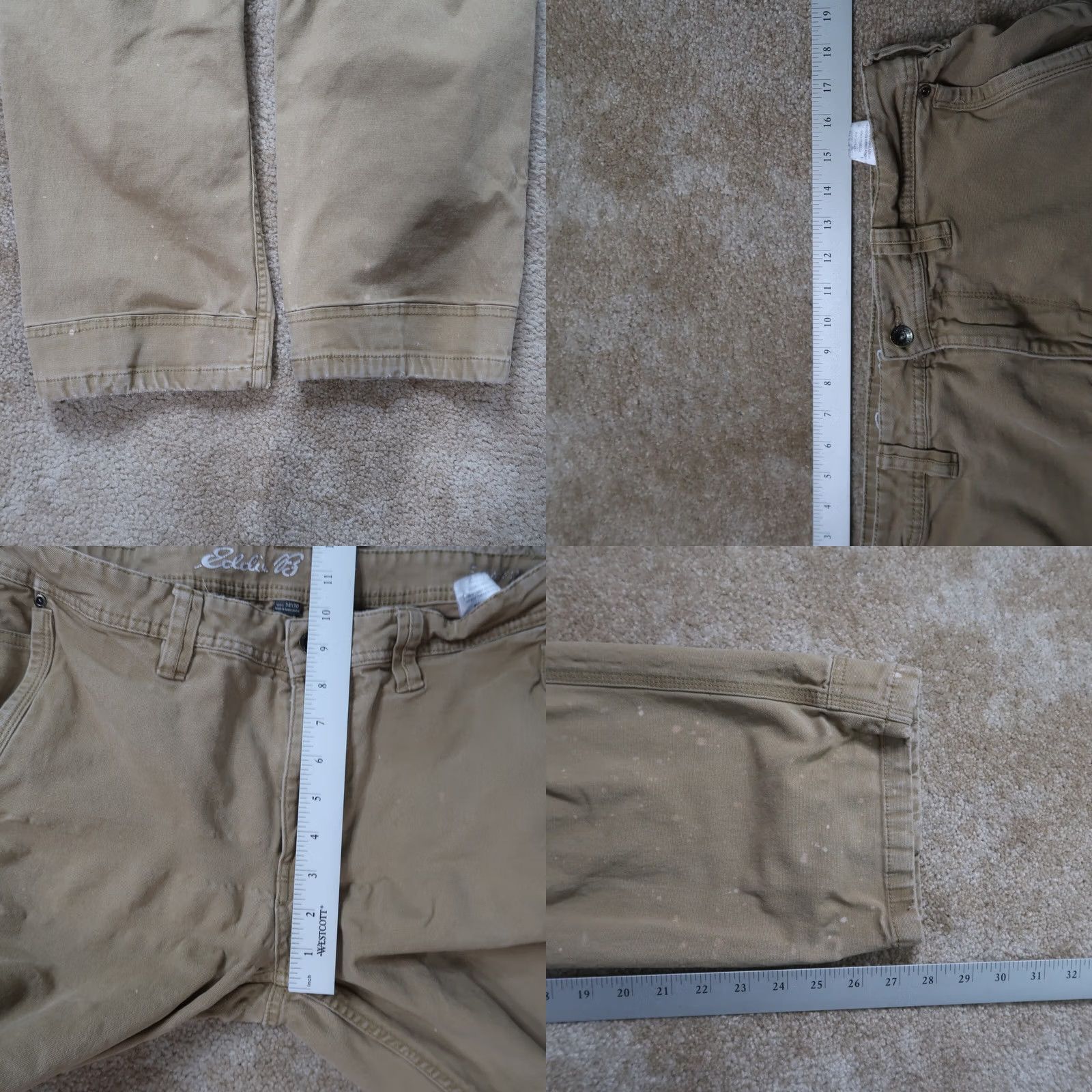 Eddie Bauer Eddie Bauer Pants Straight Leg Khaki Beige 34x30 Men’s Canvas Distressed Casual Workwear Size US 34 / EU 50 - 9 Thumbnail
