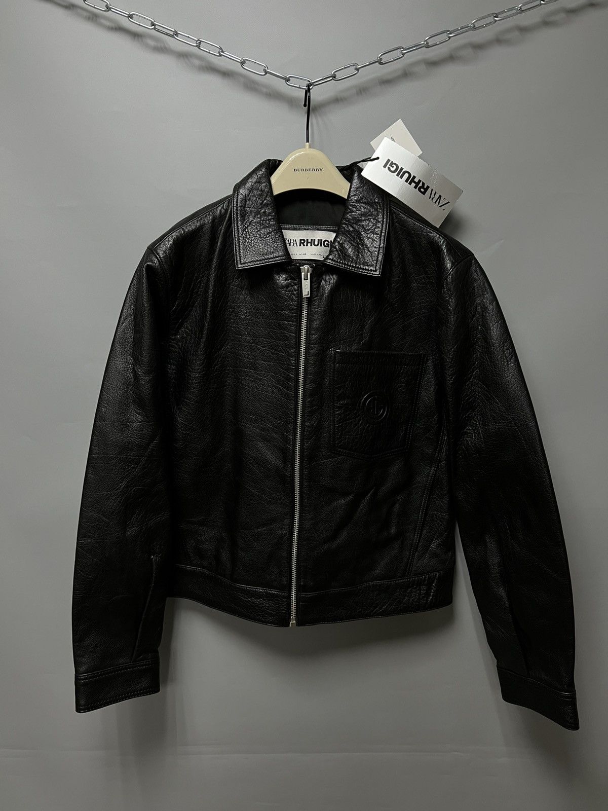 Rhude × Zara RHUDE × Zara NEW Cropped Leather Jacket Limited Edition y2k Size US L / EU 52-54 / 3 - 1 Thumbnail