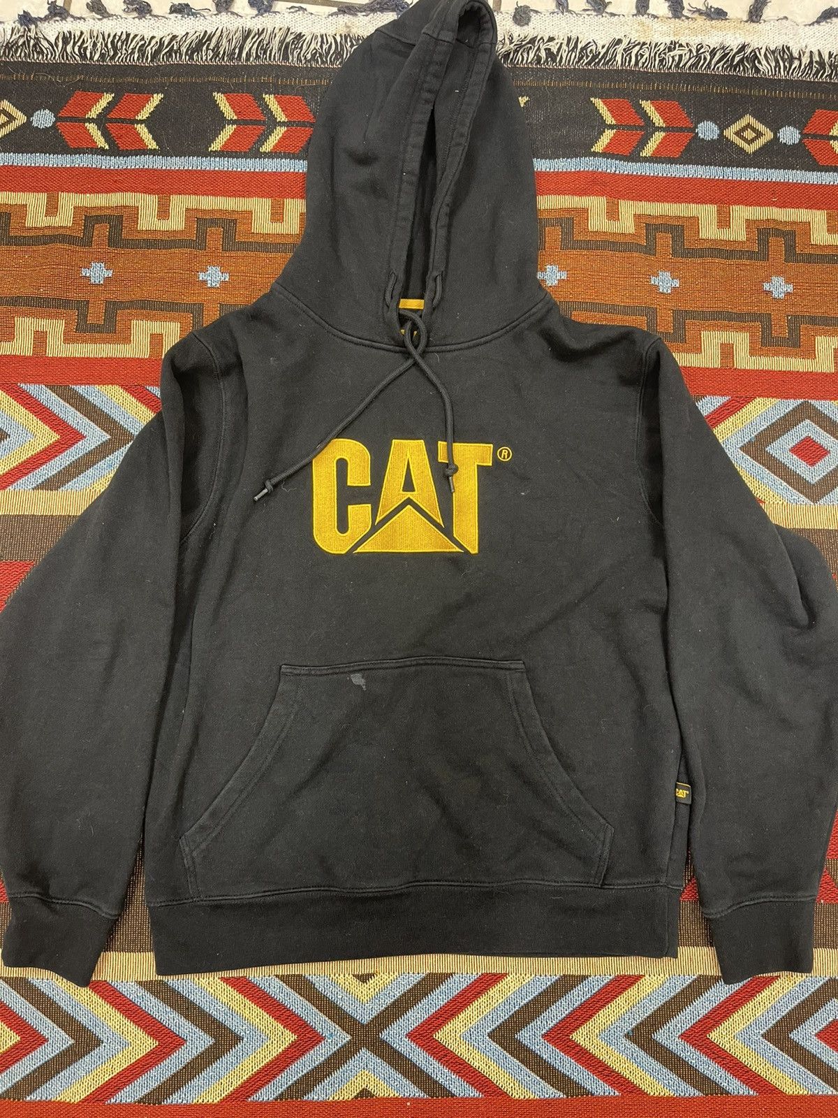 Caterpillar × Vintage CAT HOODIE EMBROIDED Y2K Size US M / EU 48-50 / 2 - 1 Thumbnail