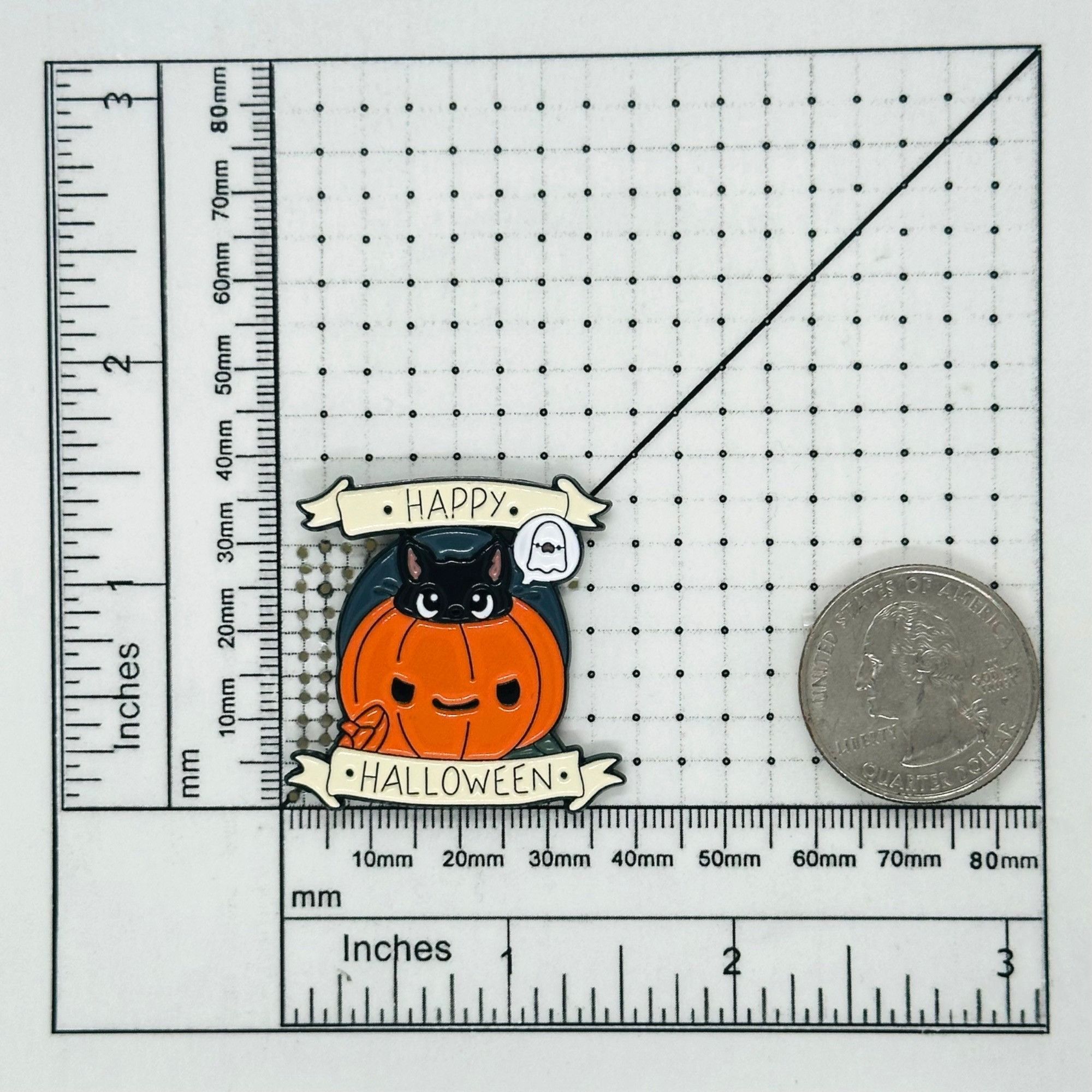 Other 🤩Enamel Pins Halloween Punk Cute Ghost Pumpkin Skull Brooch Size ONE SIZE - 6 Thumbnail