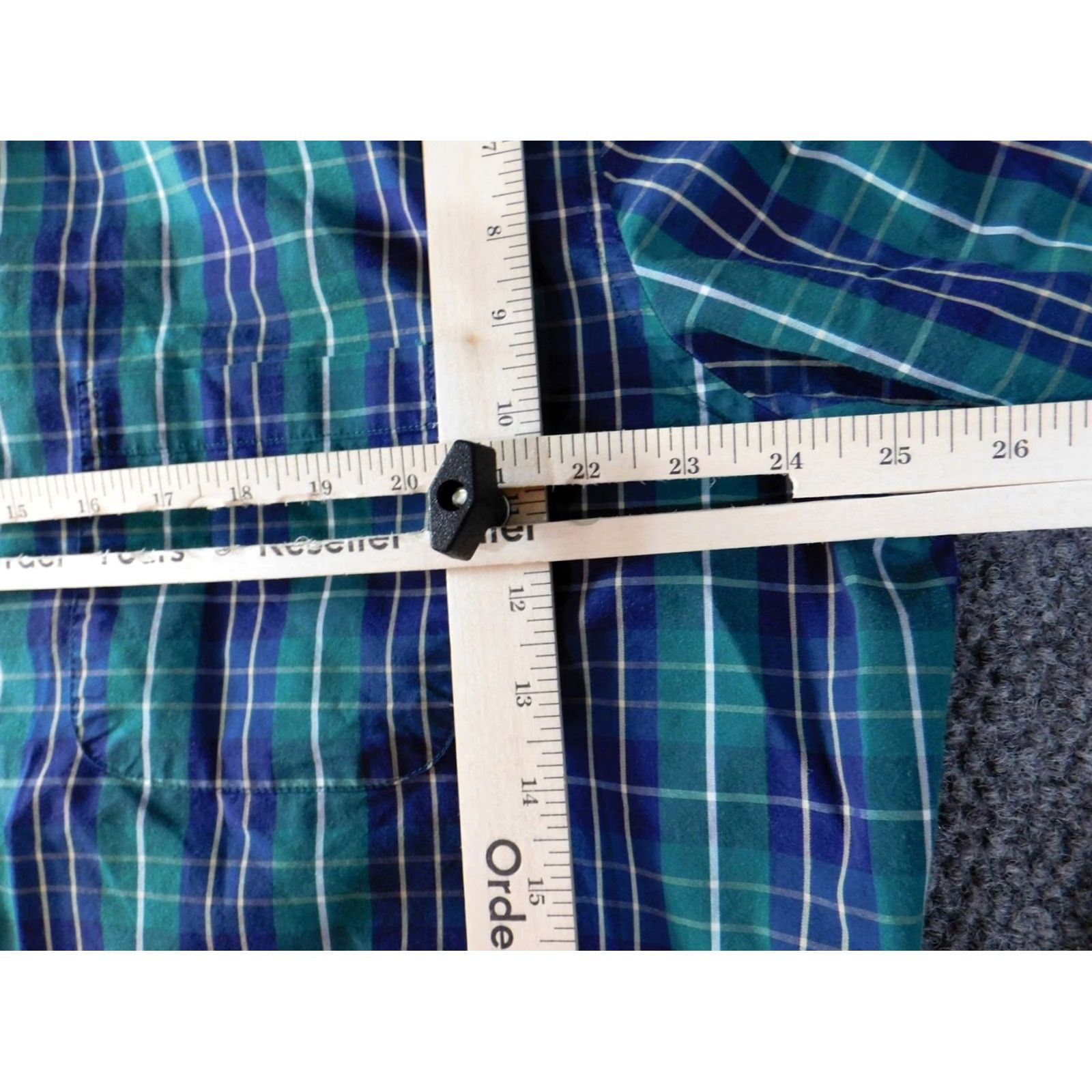 Vintage Saddlebred Shirt XL Green Plaid Button-Up Slimming Classic Fit Mens Long Sleeve Collar Button Size US XL / EU 56 / 4 - 4 Thumbnail